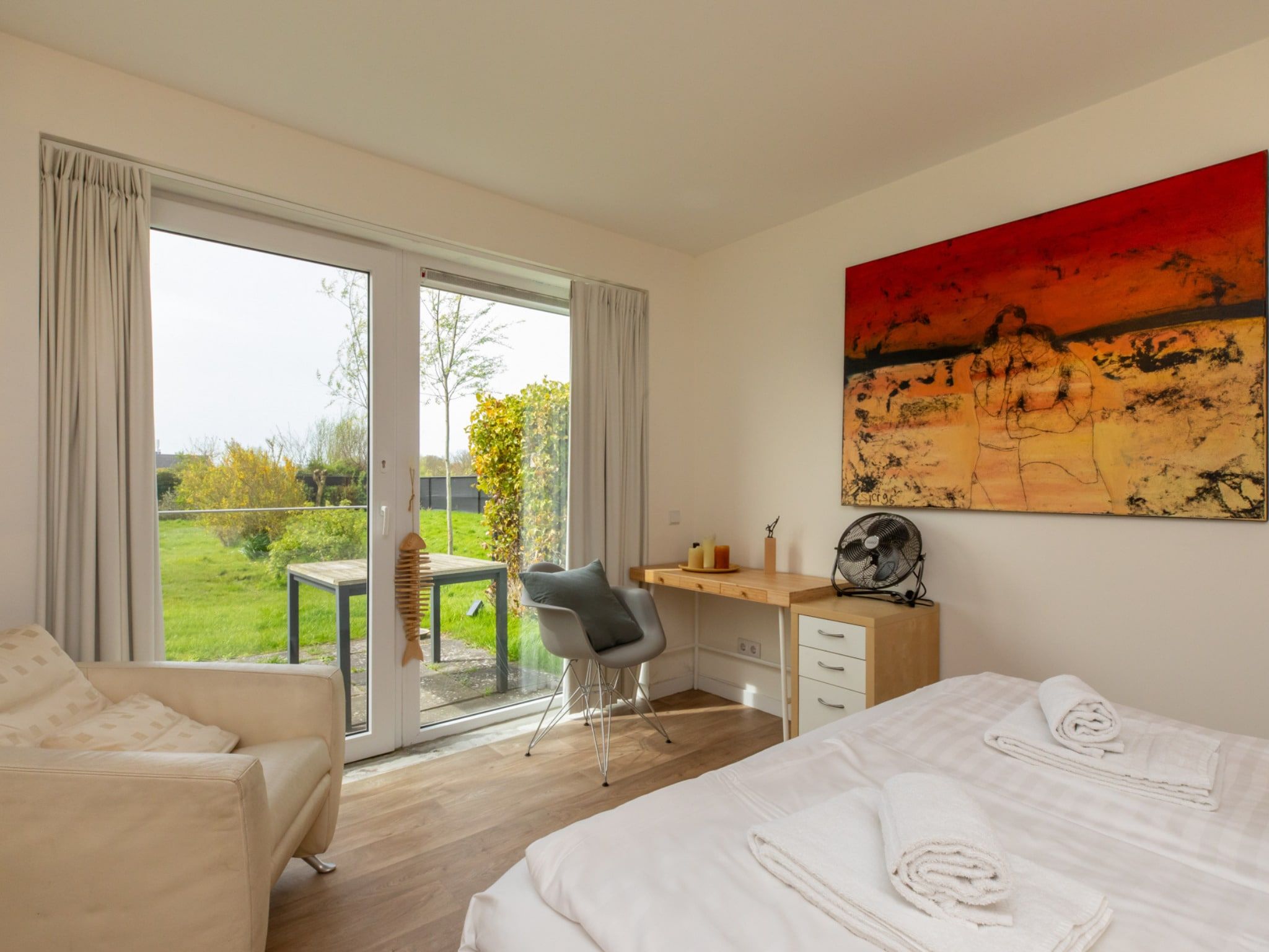 Een slaapkamer van Vakantiehuis - Lepelblad 97 in Nieuwvliet