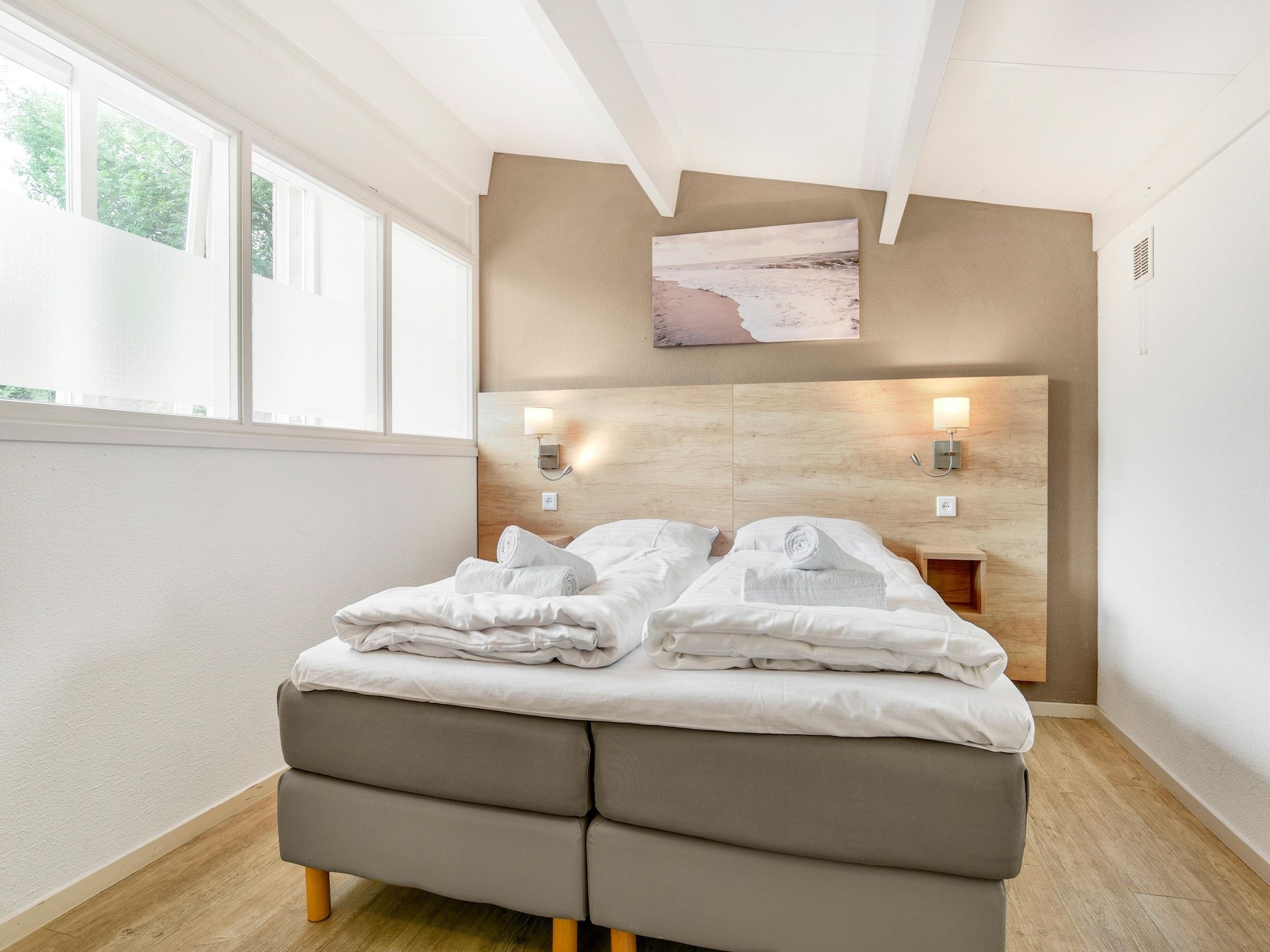 Een slaapkamer van Parc Port Greve 1 in Brouwershaven