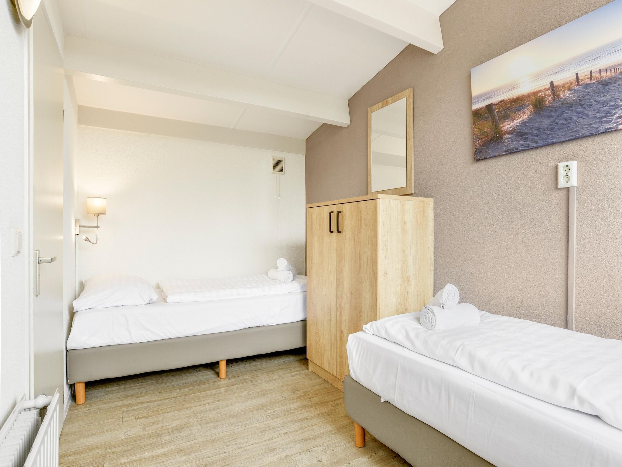 Een slaapkamer van Parc Port Greve 1 in Brouwershaven