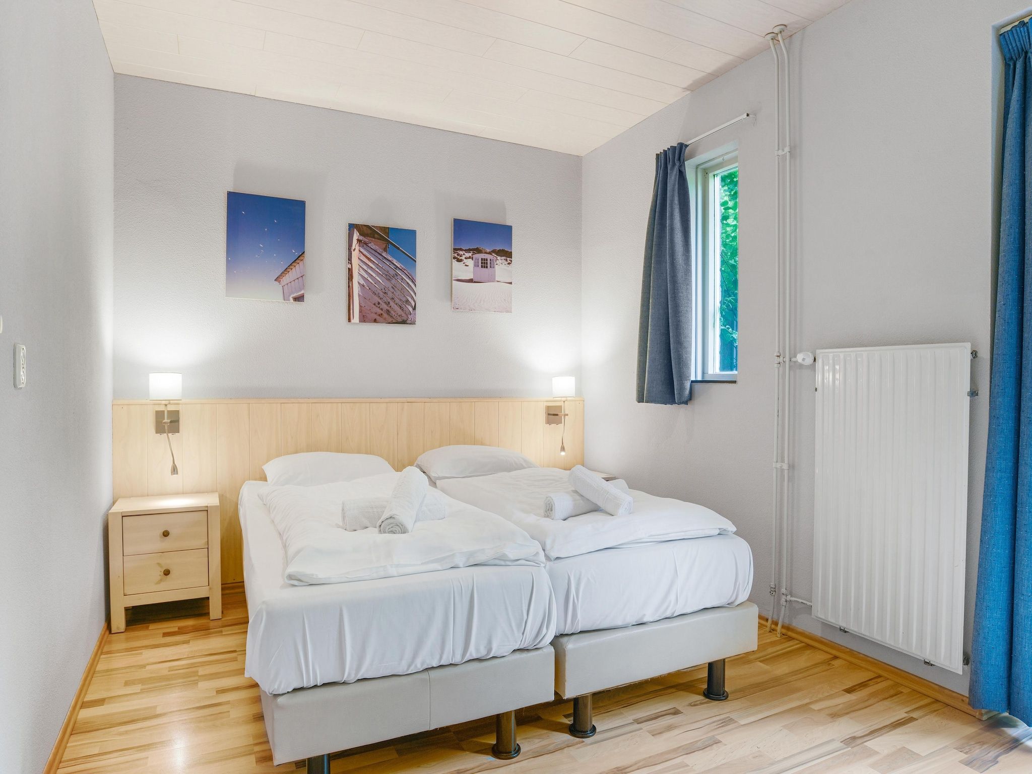 Een slaapkamer van Parc Port Greve 8 in Brouwershaven