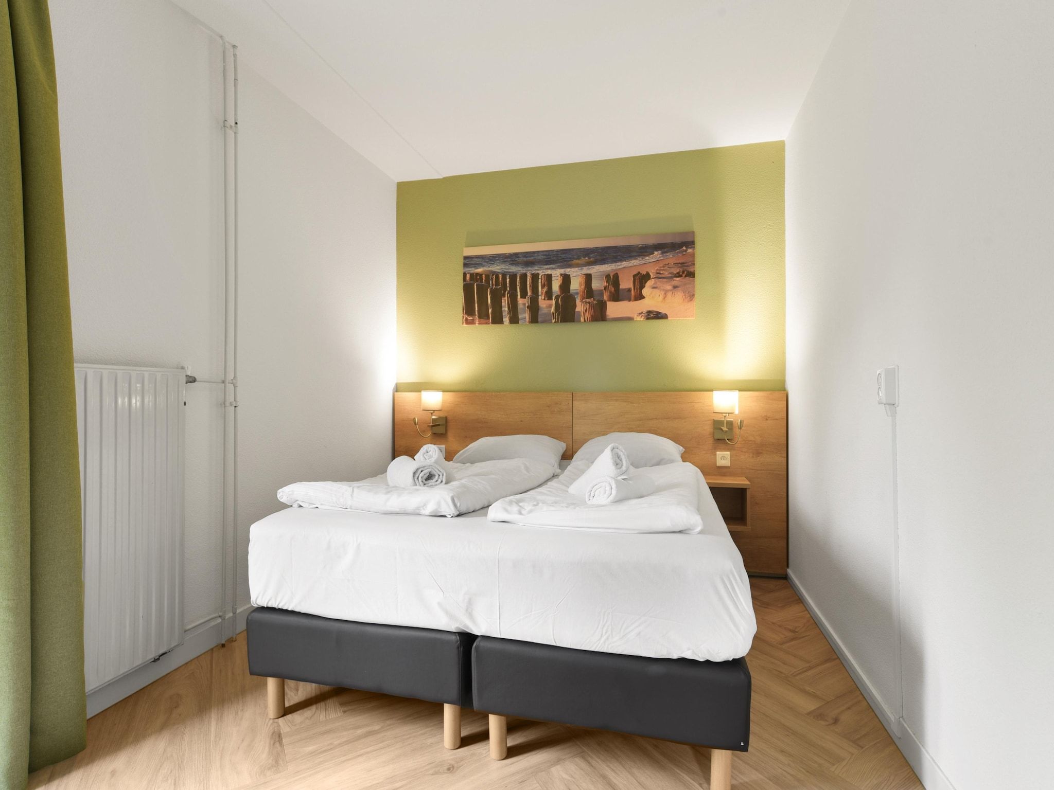 Een slaapkamer van Parc Port Greve 13 in Brouwershaven