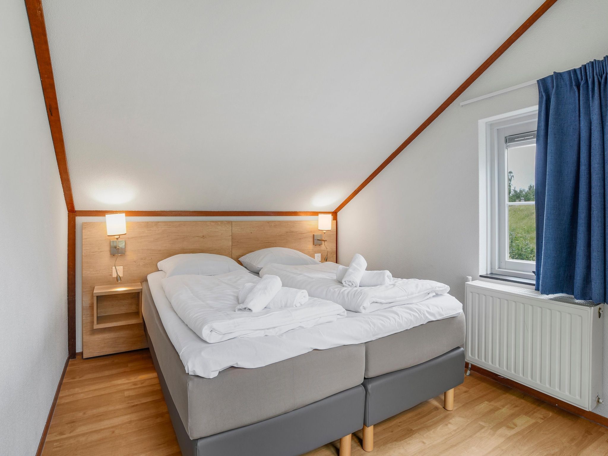 Een slaapkamer van Parc Port Greve 17 in Brouwershaven