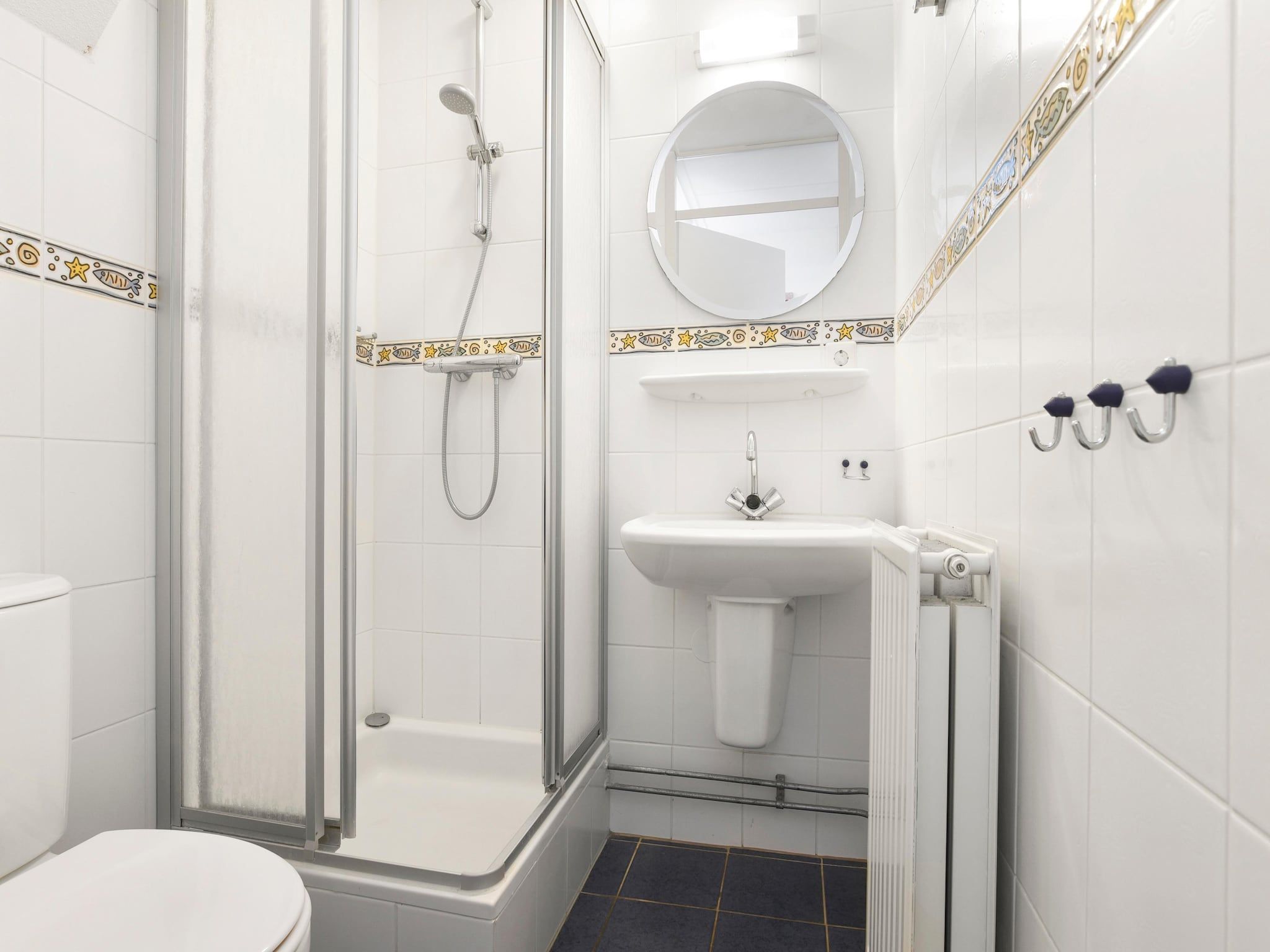 De badkamer van Parc Port Greve 21 in Brouwershaven