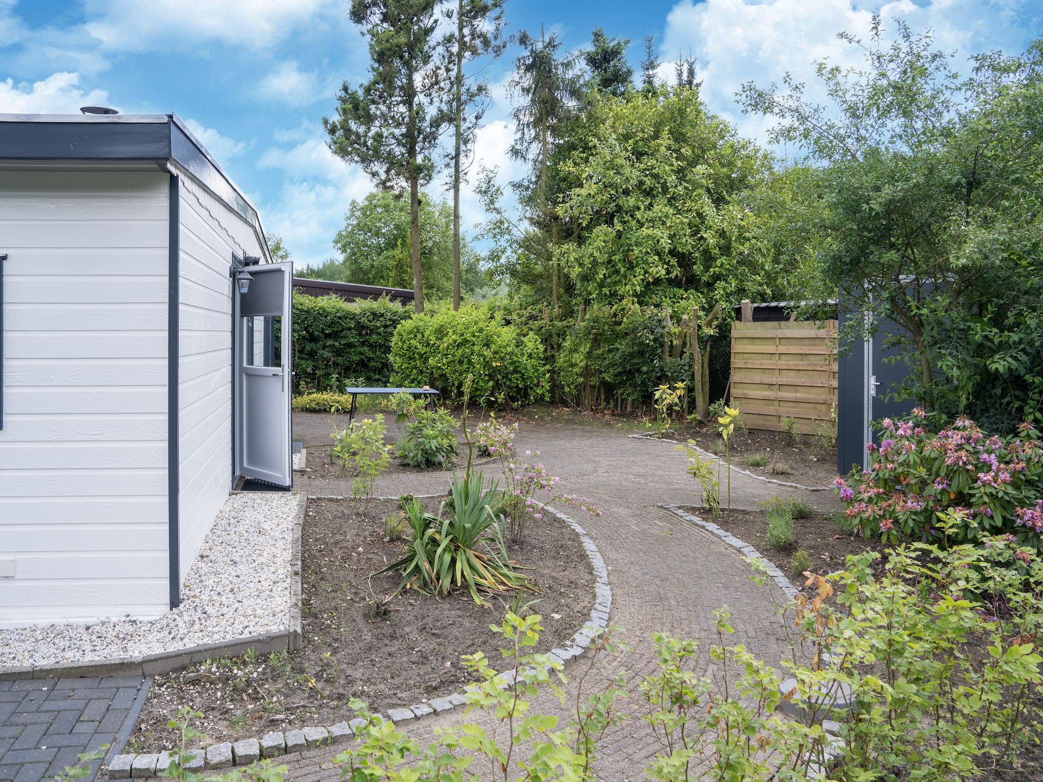 De tuin van Huisje 60 Stegeren in Stegeren