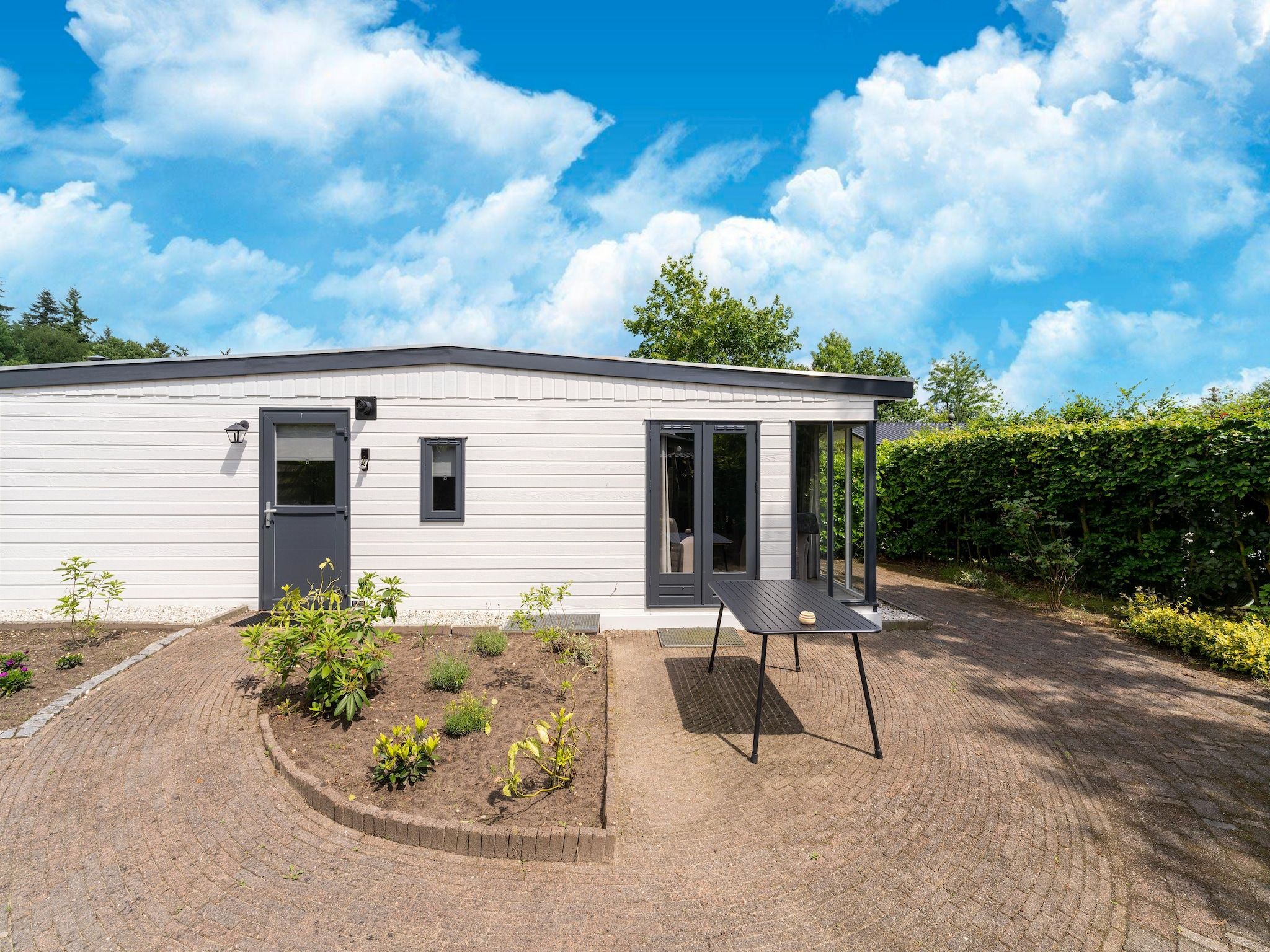 De buitenkant van Huisje 60 Stegeren in Stegeren