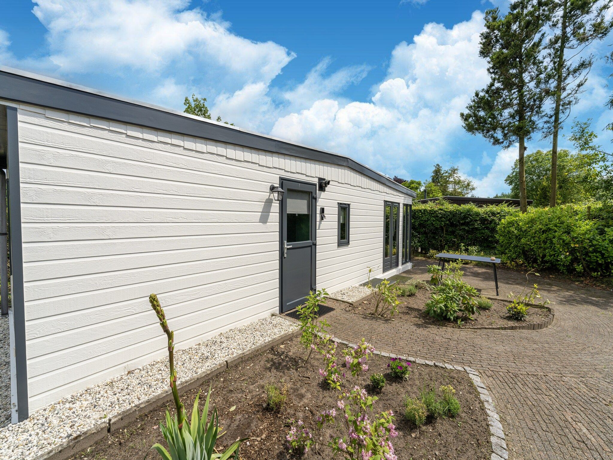 De buitenkant van Huisje 60 Stegeren in Stegeren