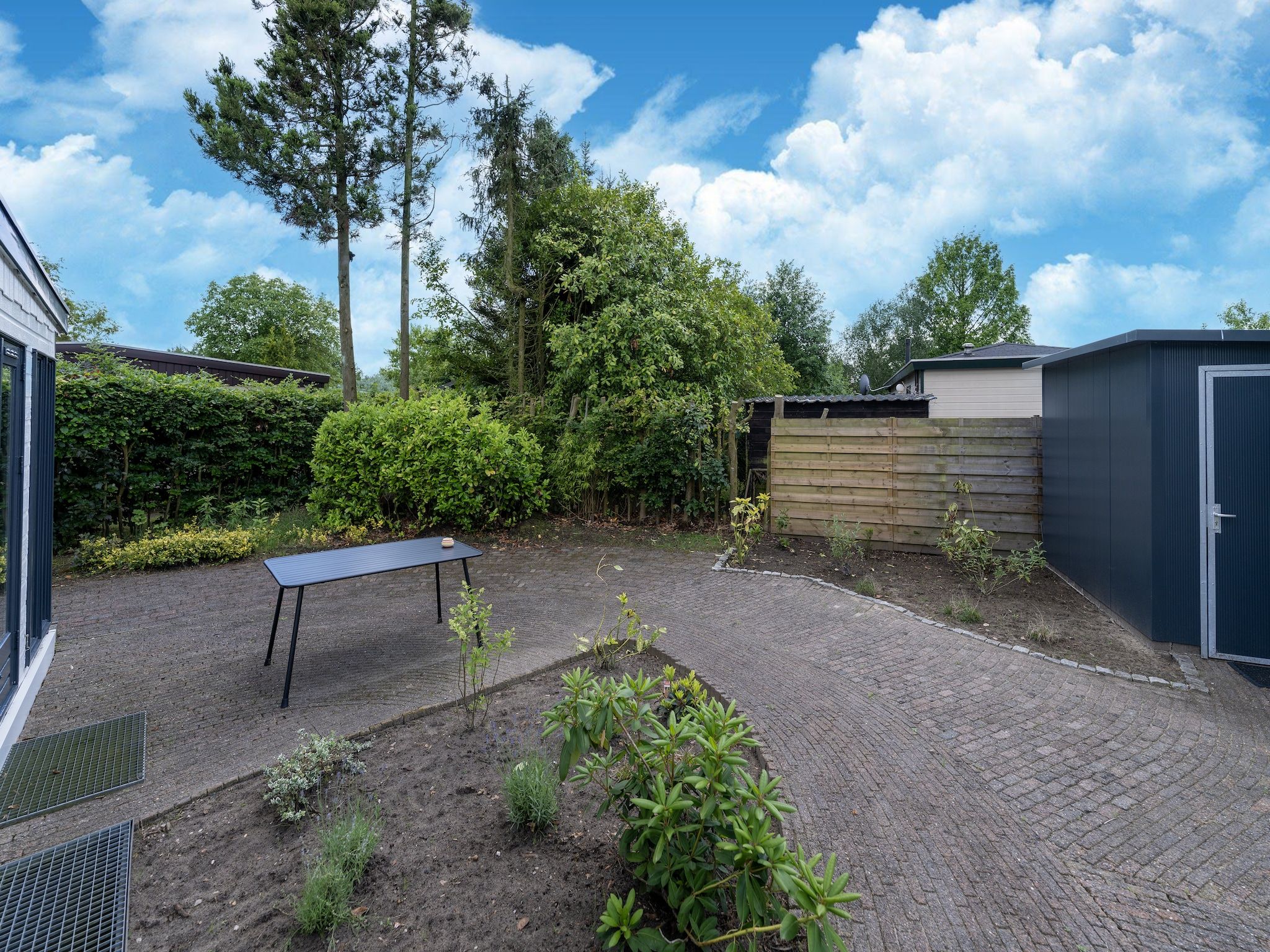 De tuin van Huisje 60 Stegeren in Stegeren