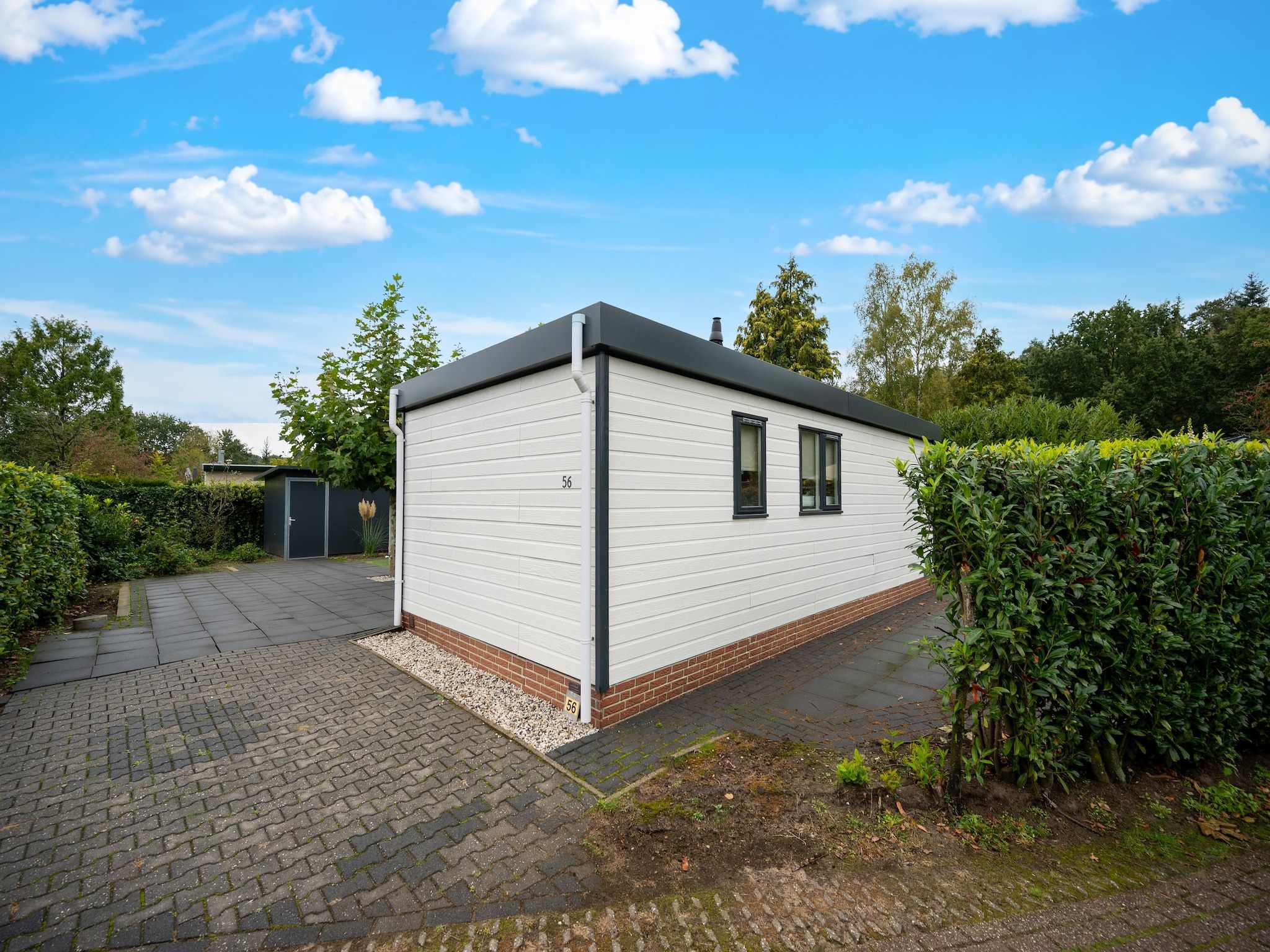 De buitenkant van Chalet 56 stegeren in Stegeren