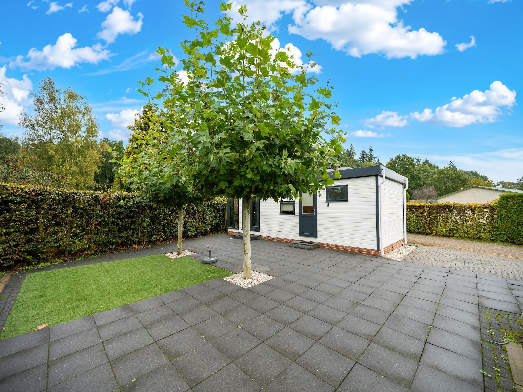 De buitenkant van Chalet 56 stegeren in Stegeren