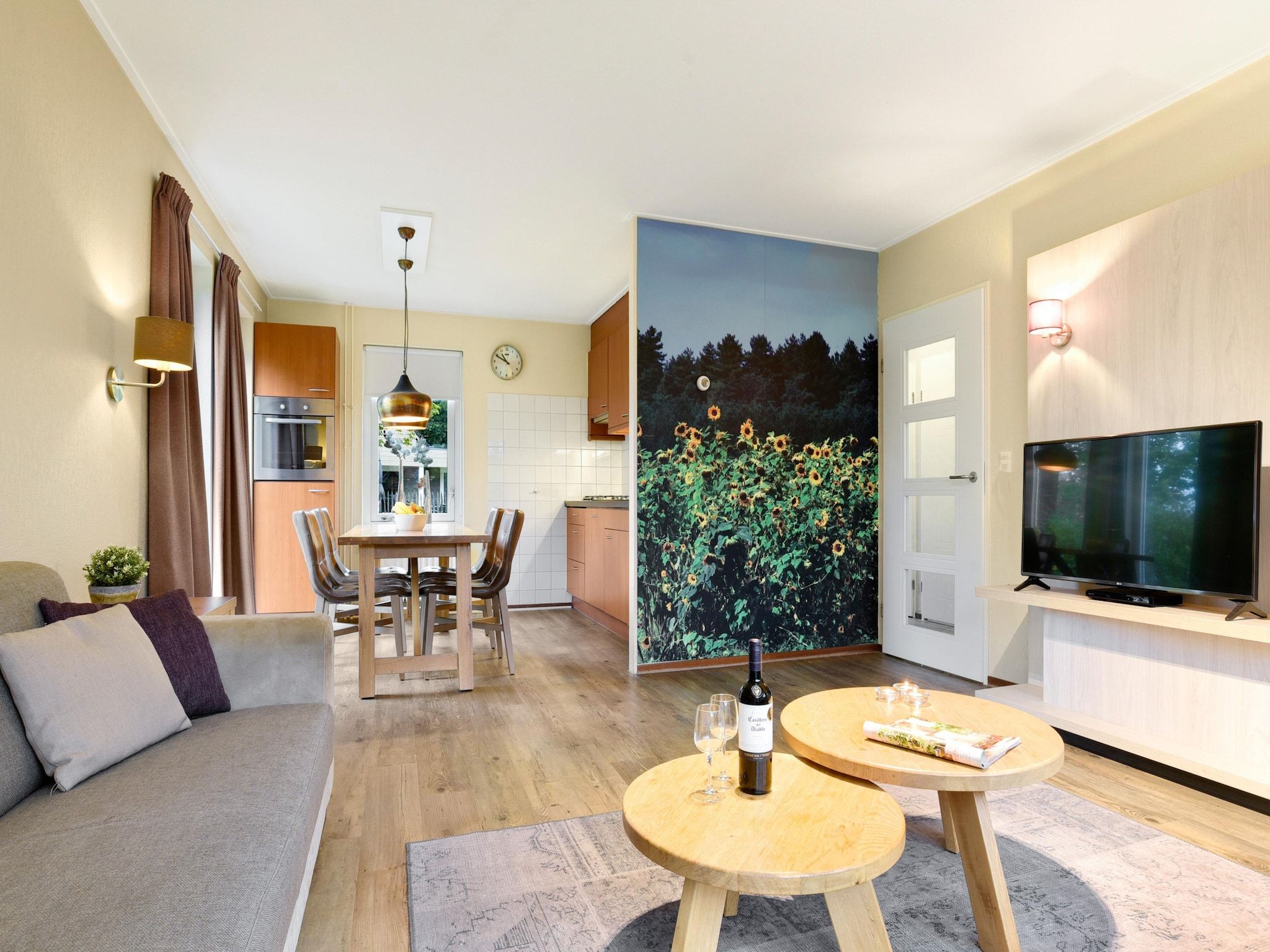 De woonkamer van Parc Duc de Brabant 8 in Diessen-Baarschot