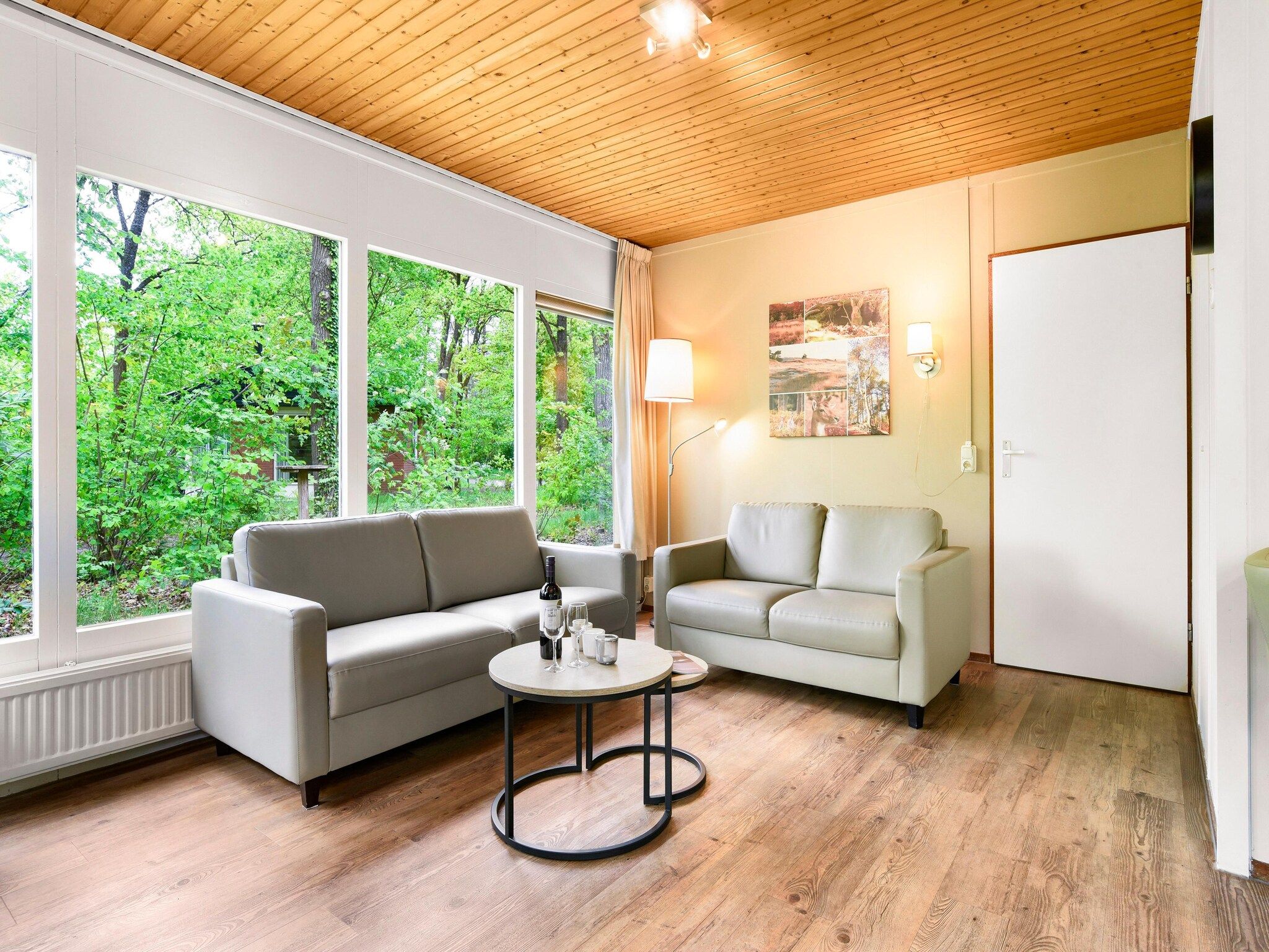 De woonkamer van Parc Heihaas 10 in Putten