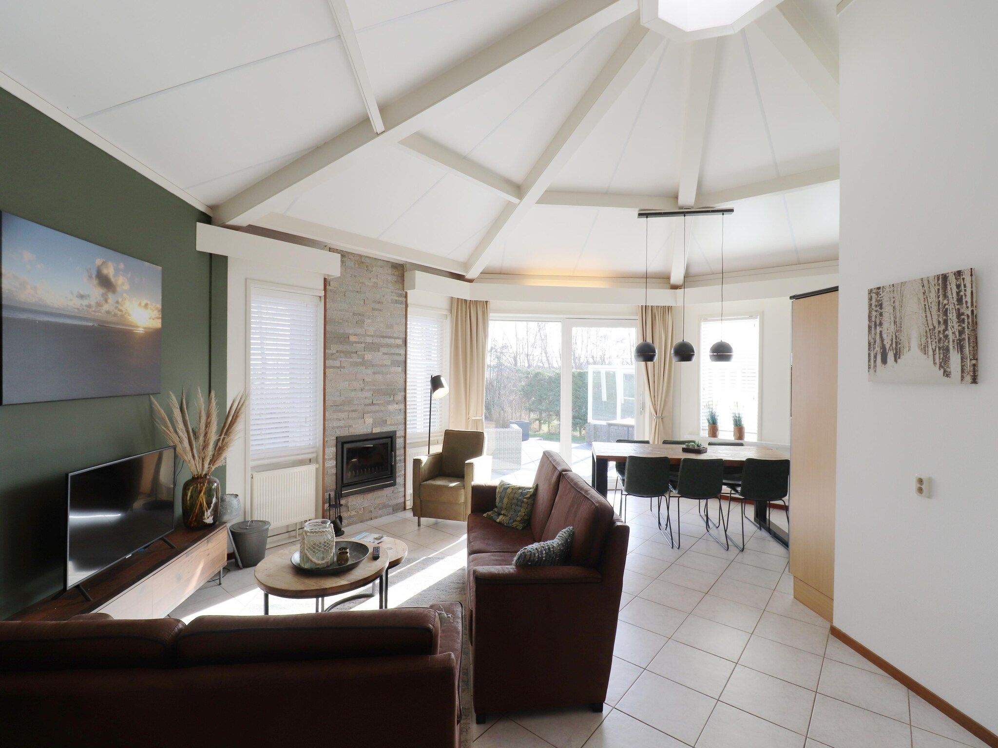 De woonkamer van Golfvilla 38 comfort in Hollum