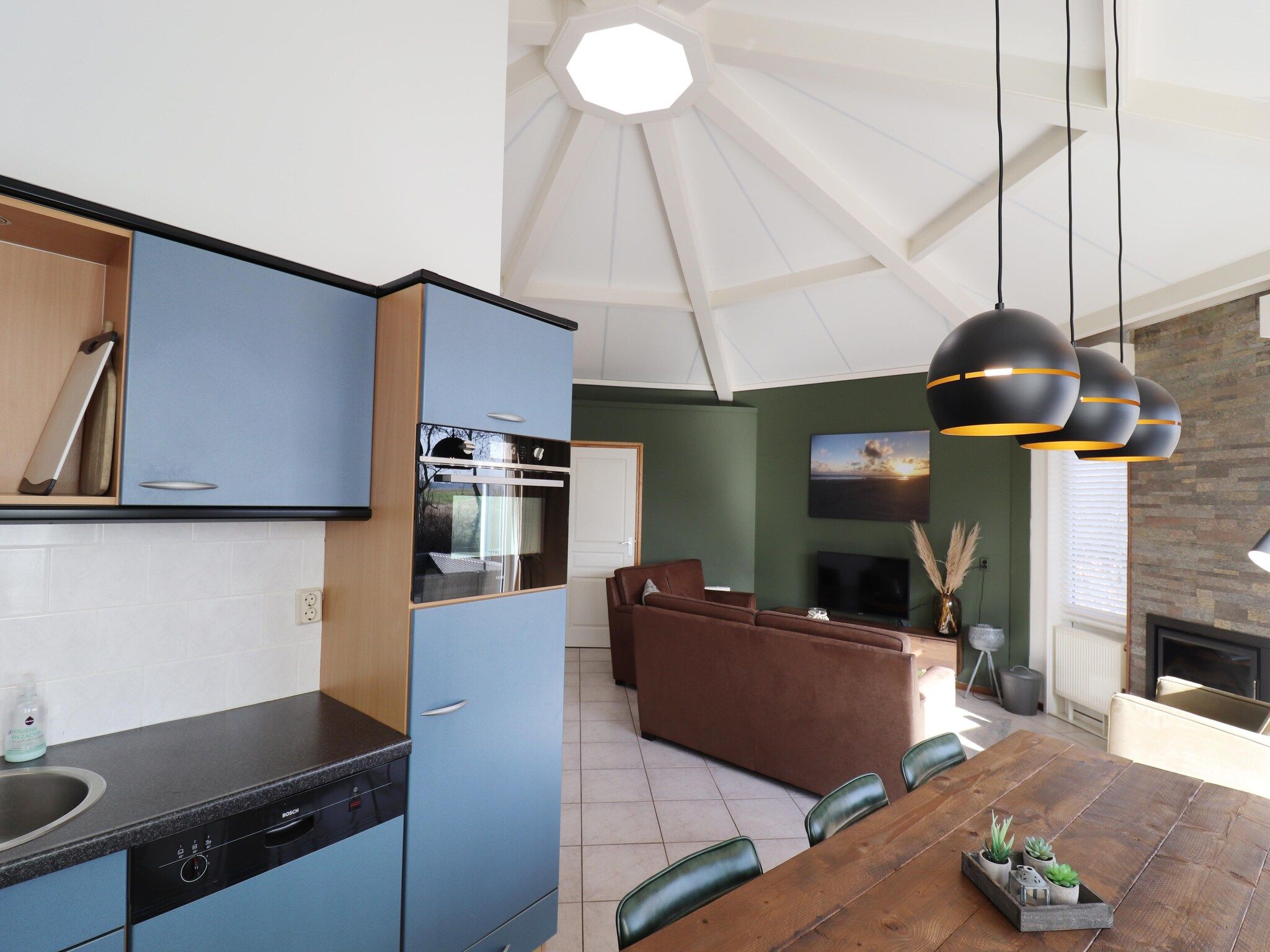 De woonkamer van Golfvilla 38 comfort in Hollum