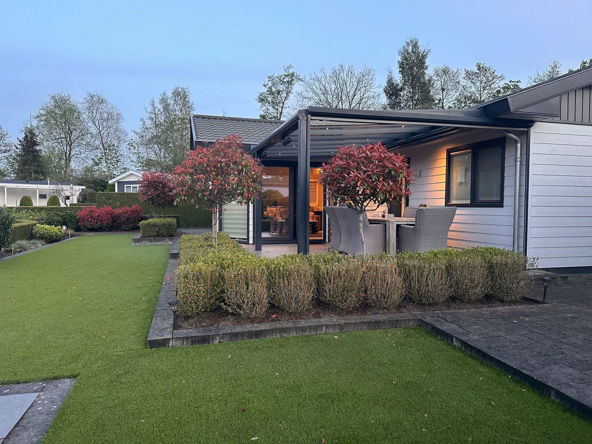 De buitenkant van Kieftveen 18-535 Bamboo house in Voorthuizen