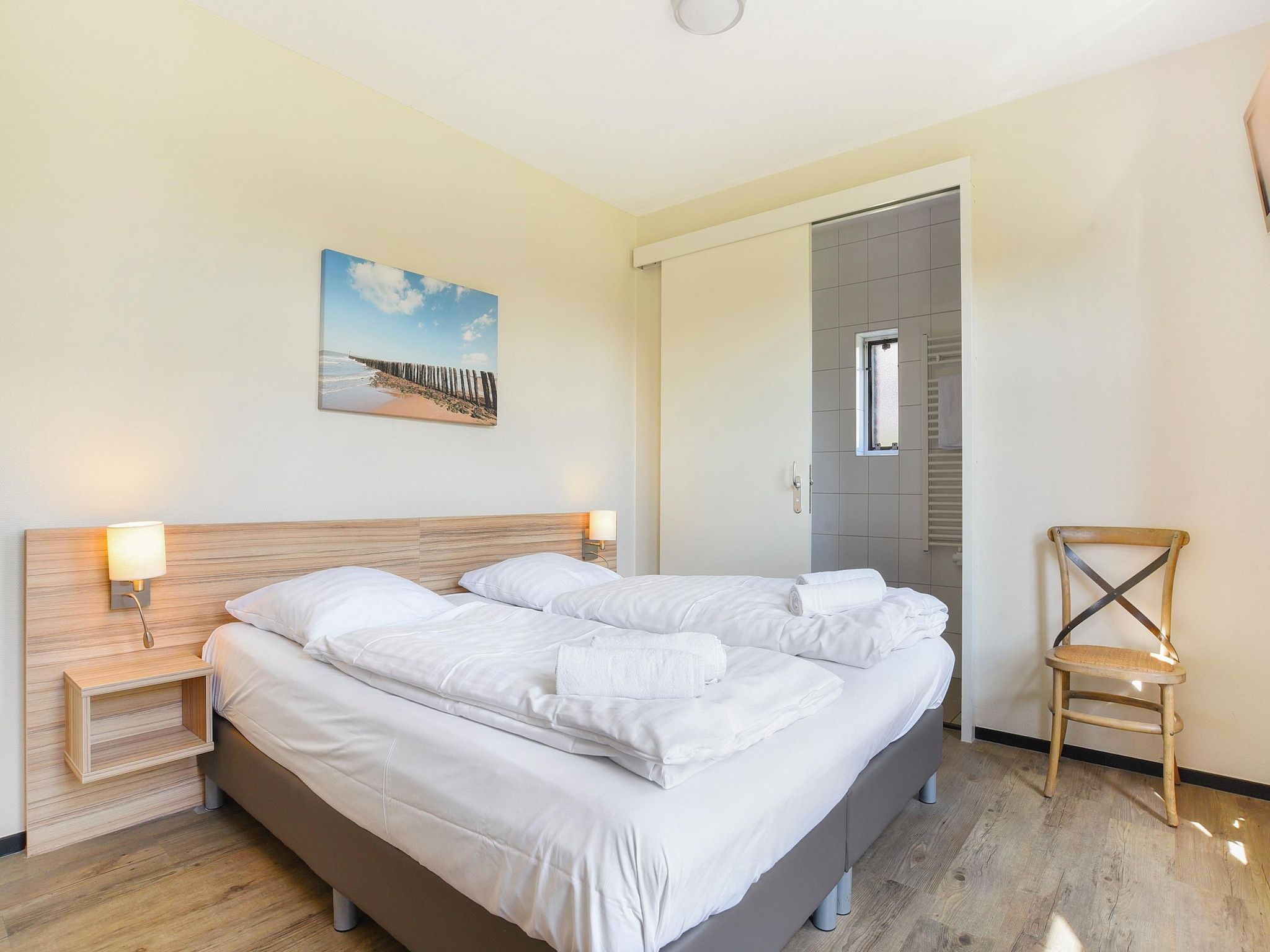 Een slaapkamer van Strand Resort Nieuwvliet-Bad 1 in Nieuwvliet