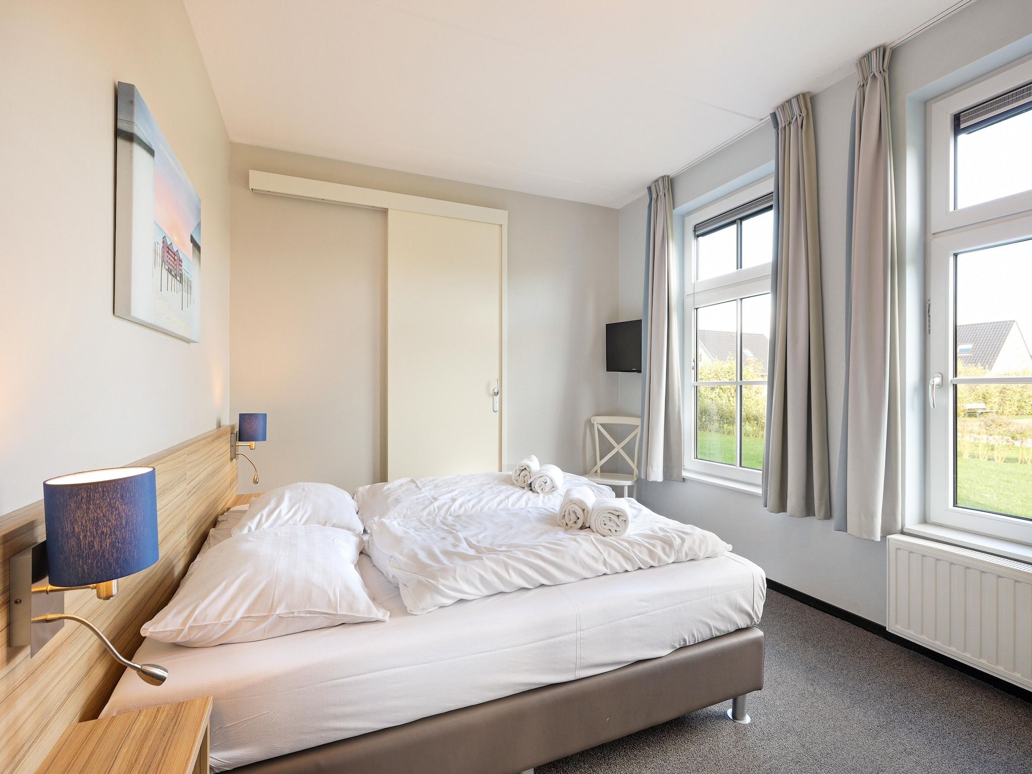 Een slaapkamer van Strand Resort Nieuwvliet-Bad 1 in Nieuwvliet