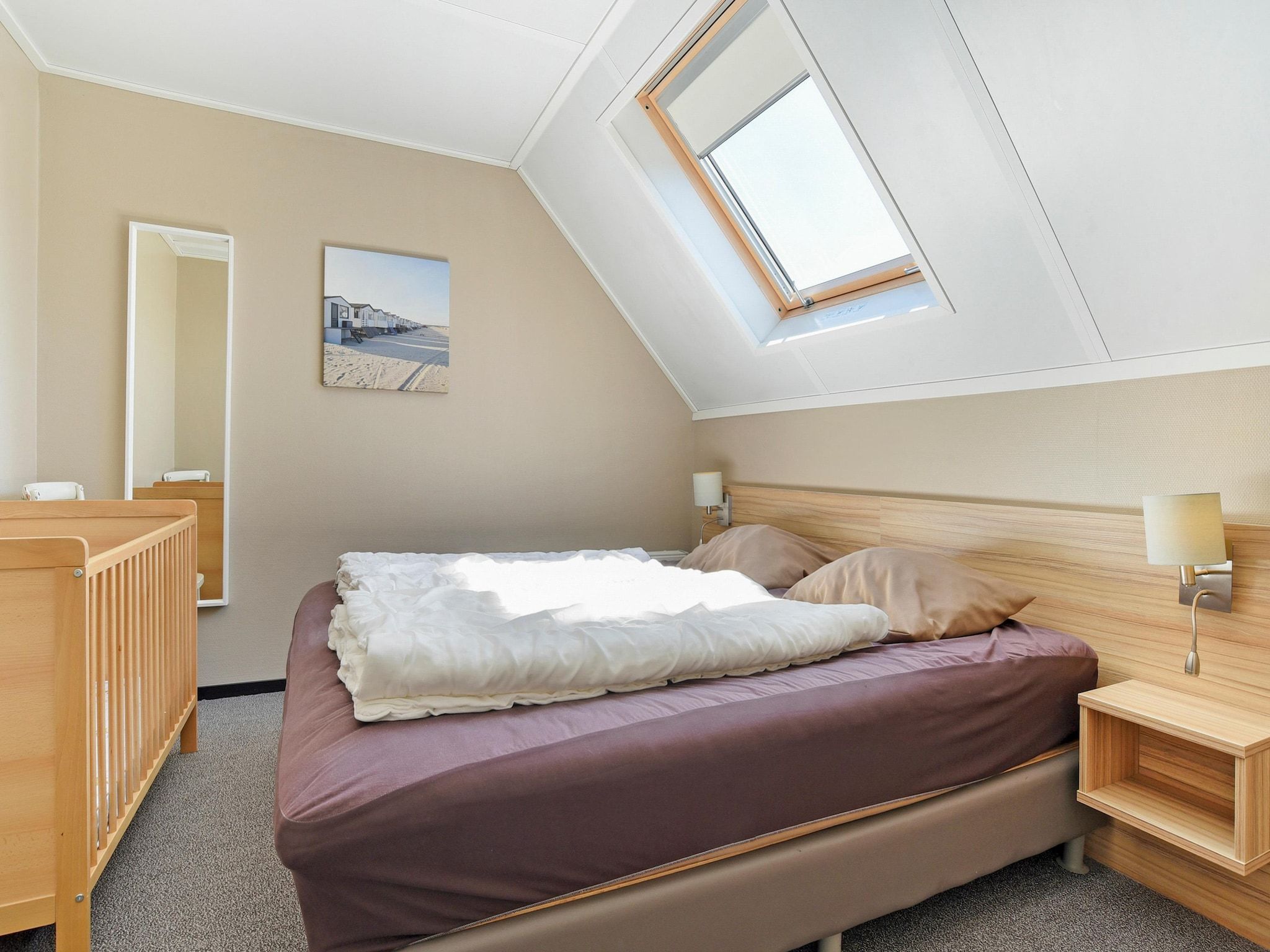 Een slaapkamer van Strand Resort Nieuwvliet-Bad 4 in Nieuwvliet