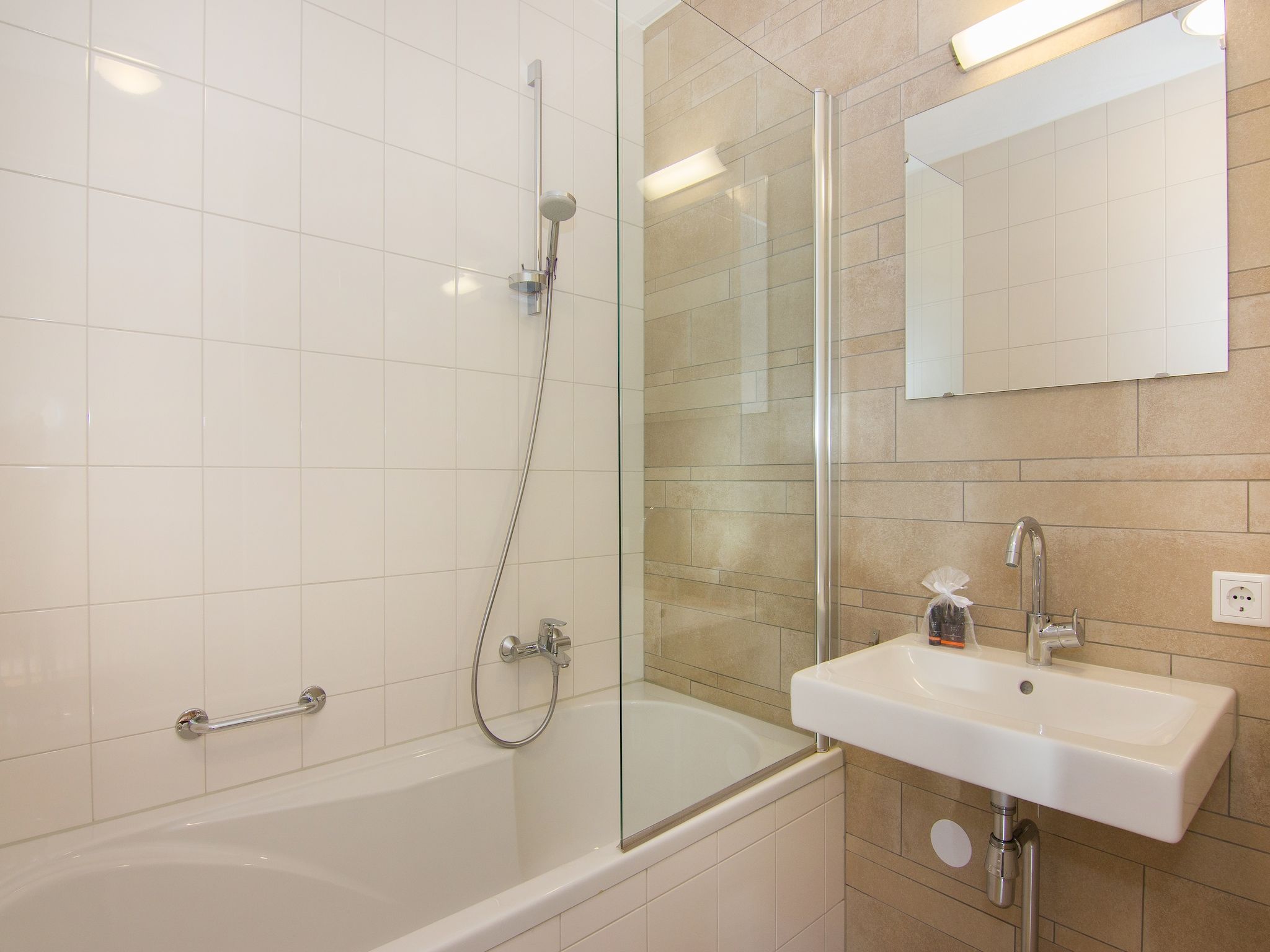 De badkamer van Strand Resort Nieuwvliet-Bad 5 in Nieuwvliet