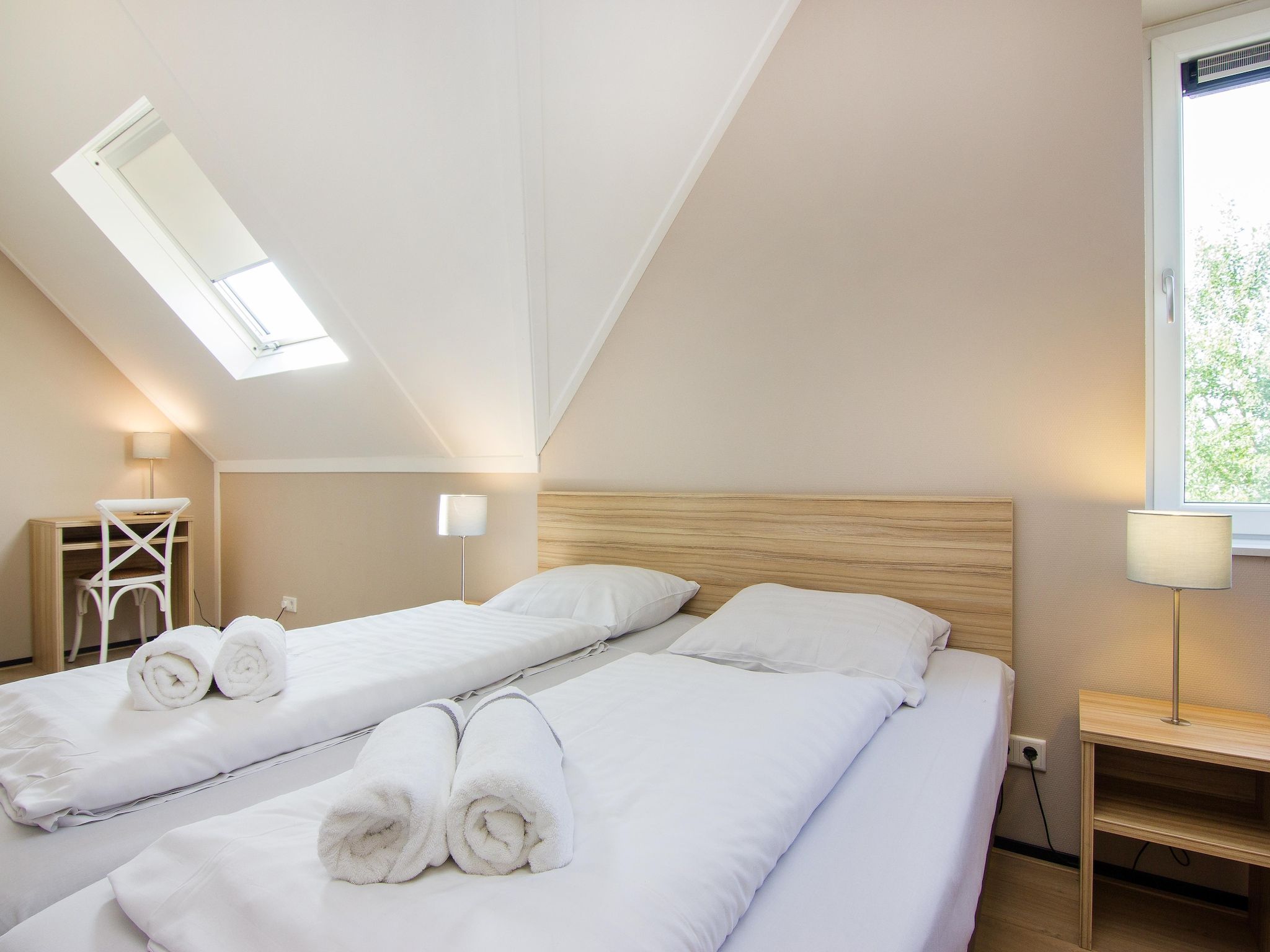 Een slaapkamer van Strand Resort Nieuwvliet-Bad 5 in Nieuwvliet