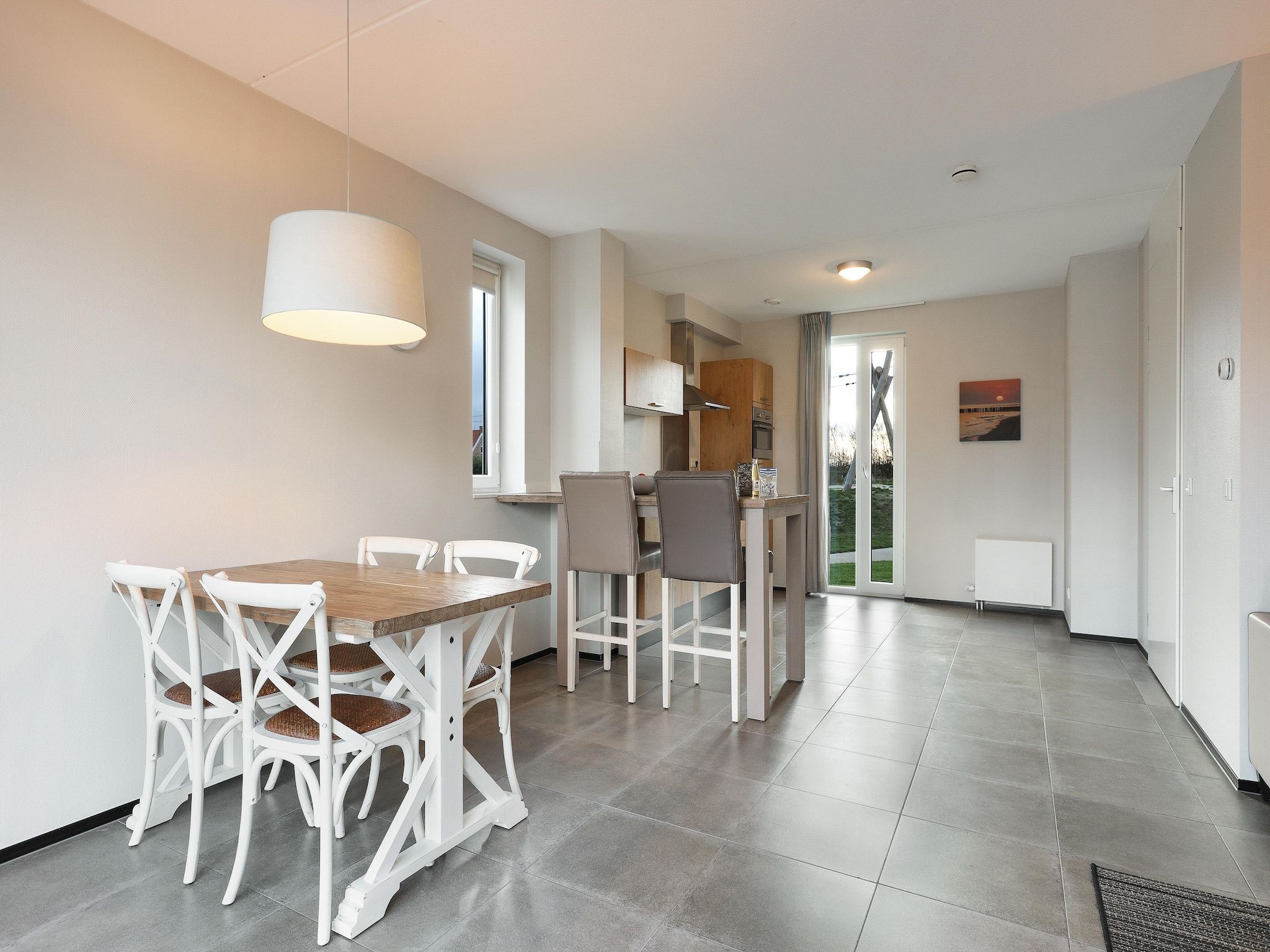 De woonkamer van Strand Resort Nieuwvliet-Bad 5 in Nieuwvliet