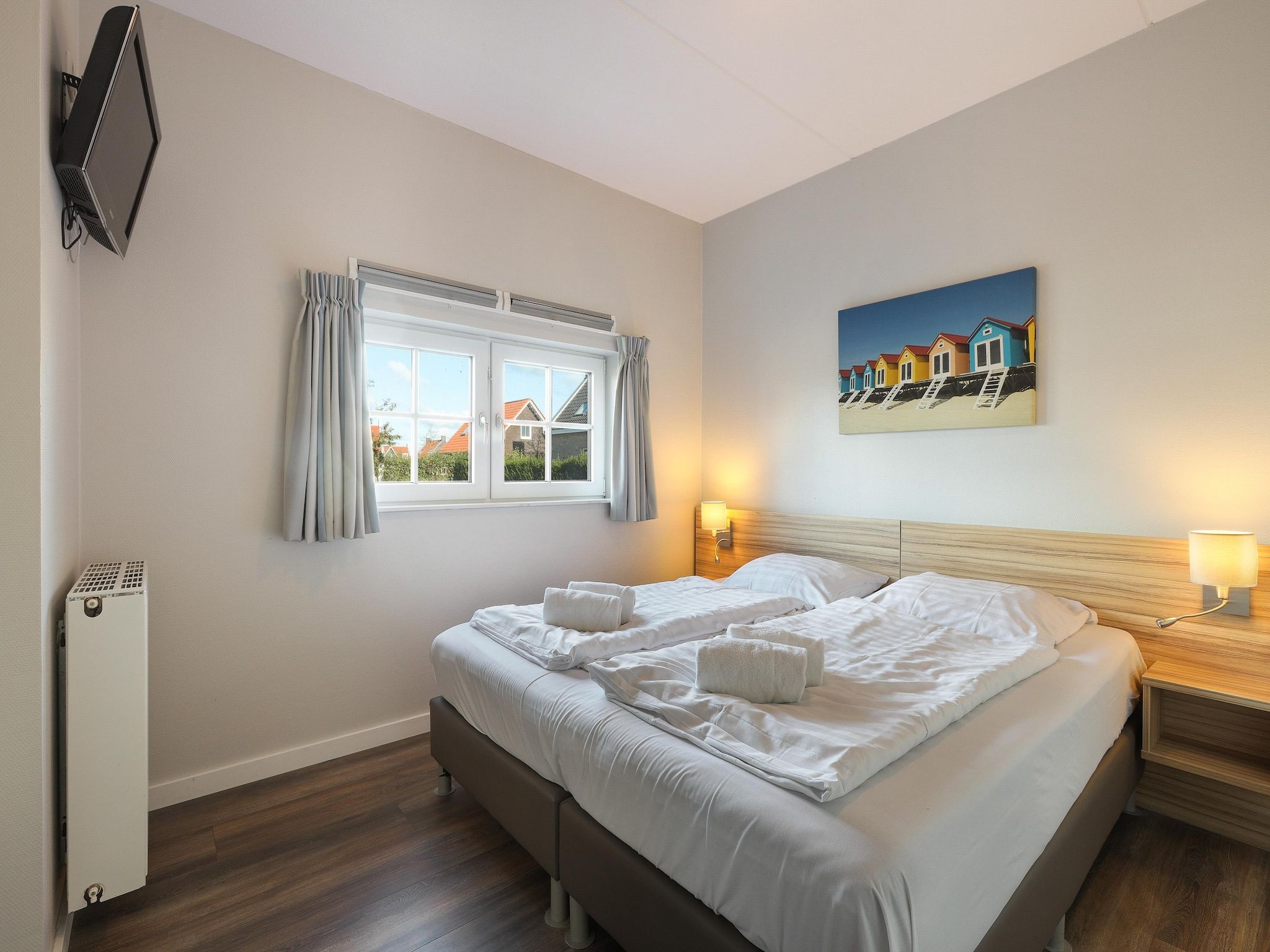 Een slaapkamer van Strand Resort Nieuwvliet-Bad 6 in Nieuwvliet