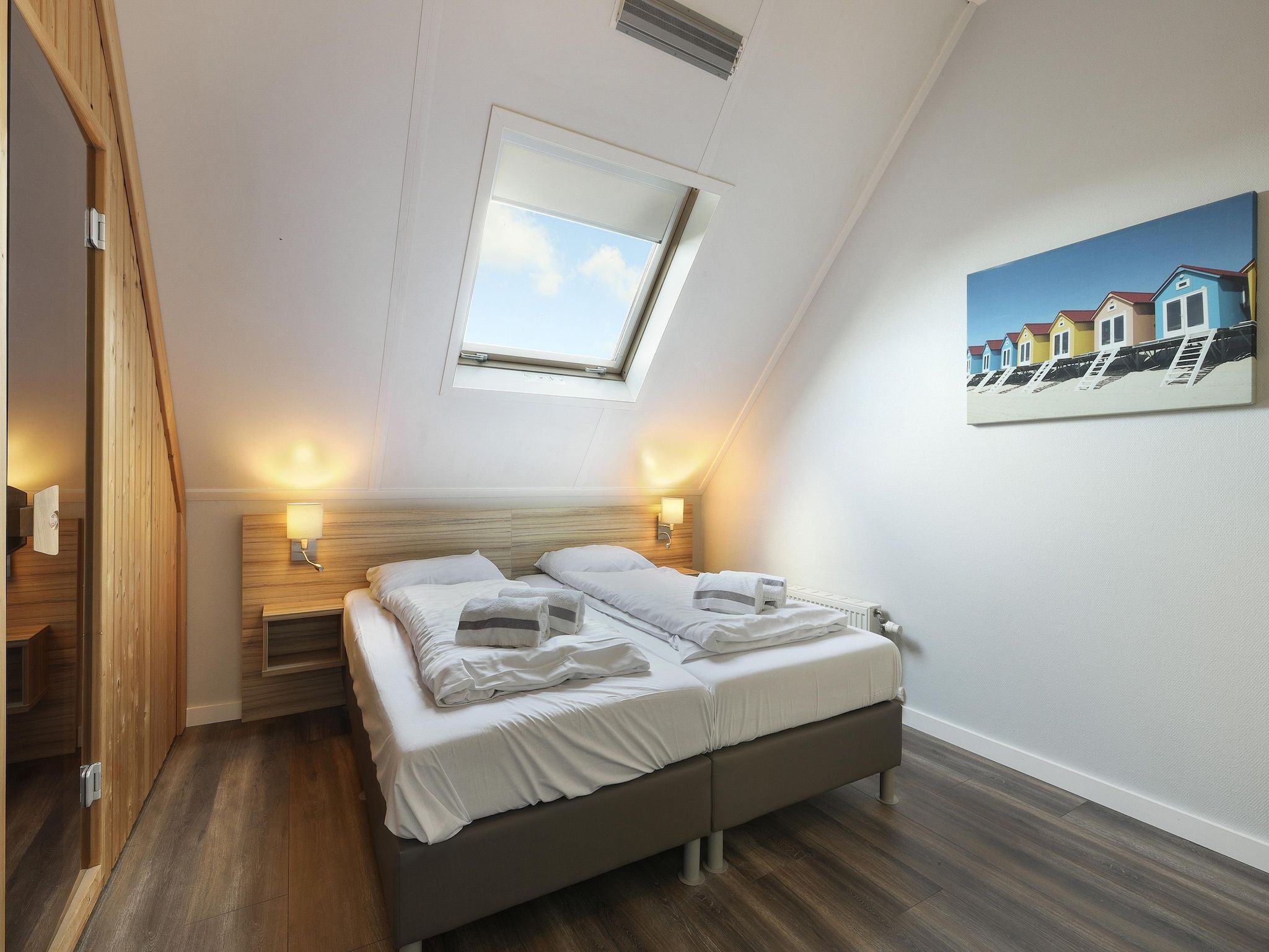 Een slaapkamer van Strand Resort Nieuwvliet-Bad 6 in Nieuwvliet