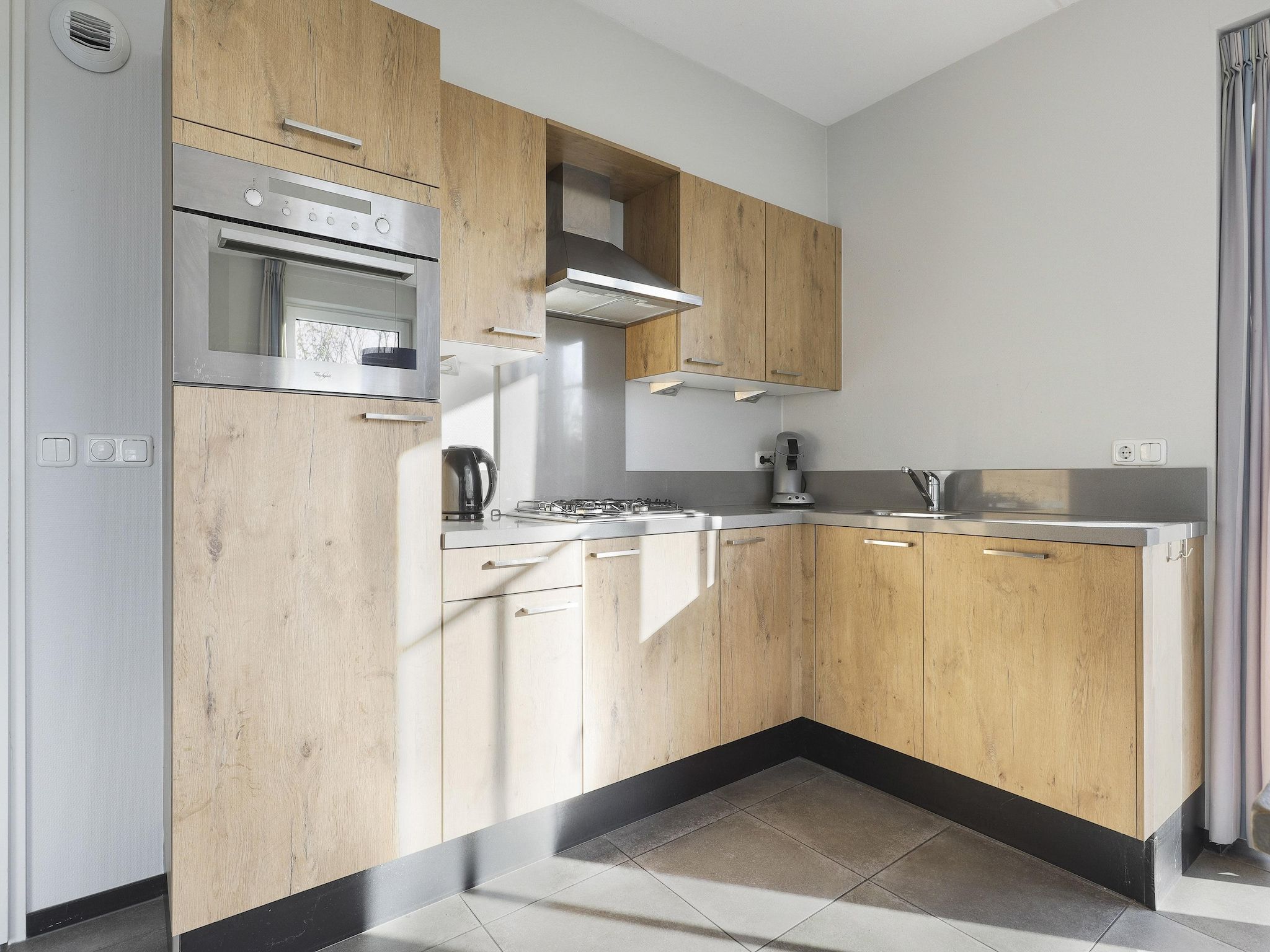 De keuken van Strand Resort Nieuwvliet-Bad 6 in Nieuwvliet