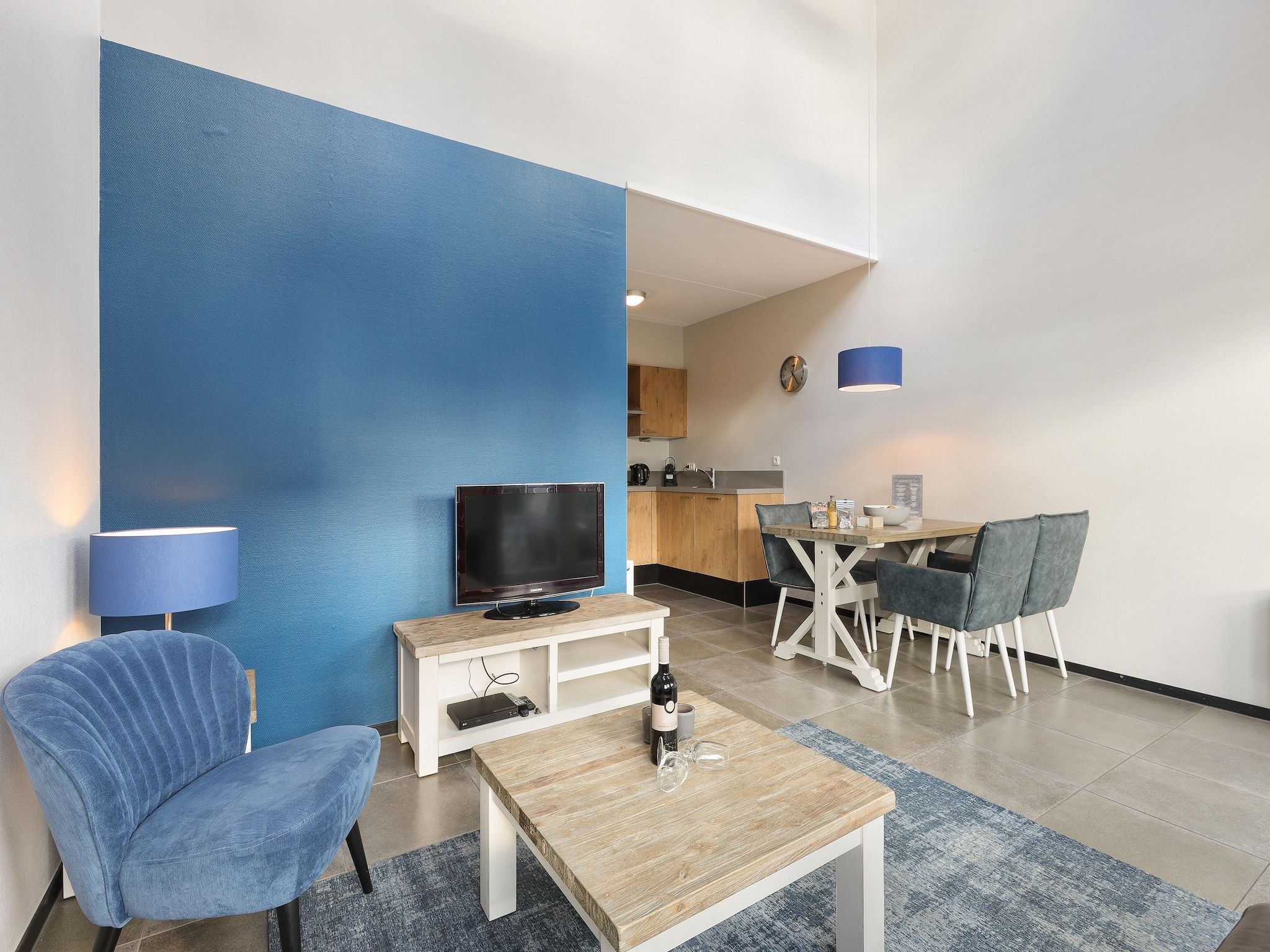 De woonkamer van Strand Resort Nieuwvliet-Bad 6 in Nieuwvliet