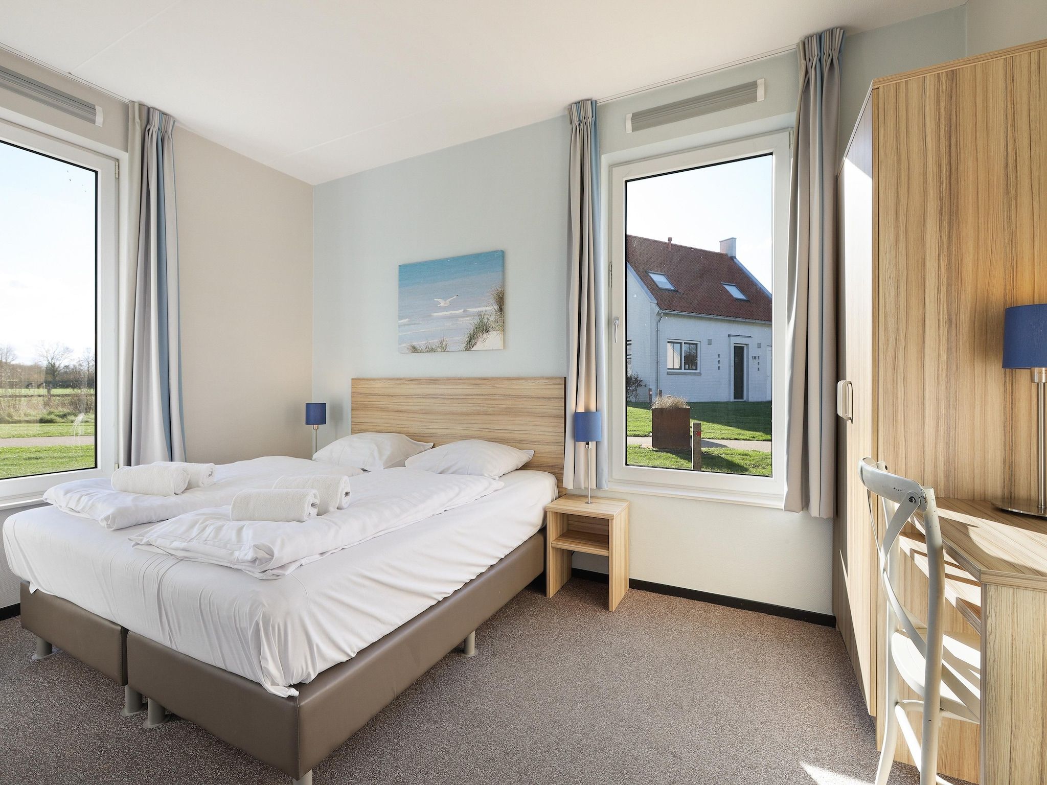 Een slaapkamer van Strand Resort Nieuwvliet-Bad 8 in Nieuwvliet