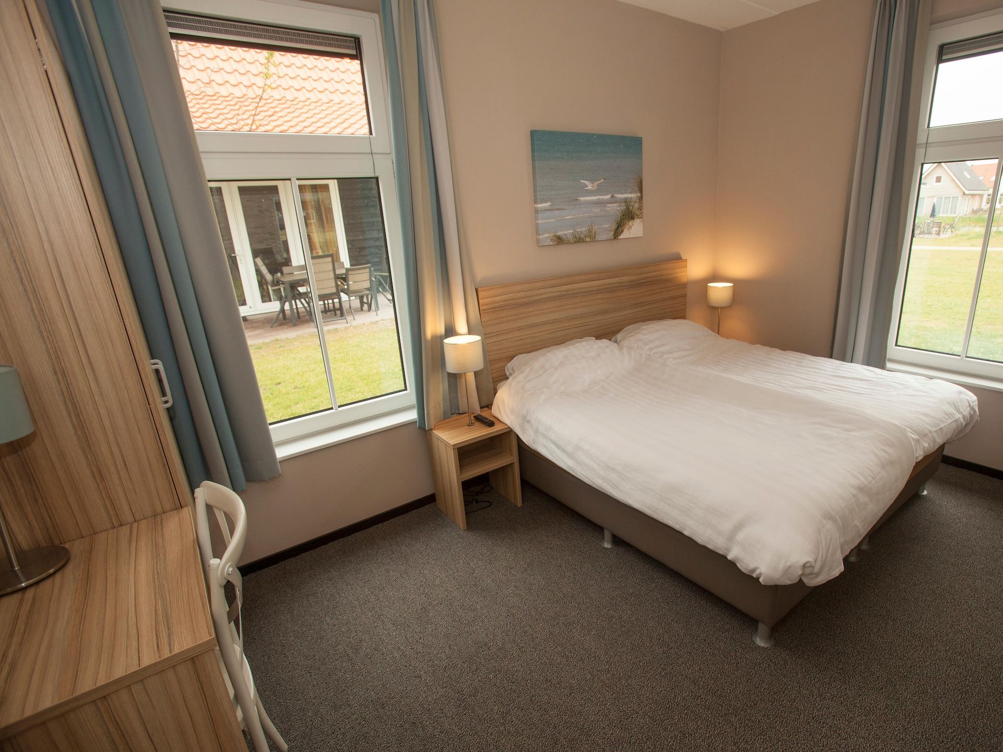 Een slaapkamer van Strand Resort Nieuwvliet-Bad 9 in Nieuwvliet