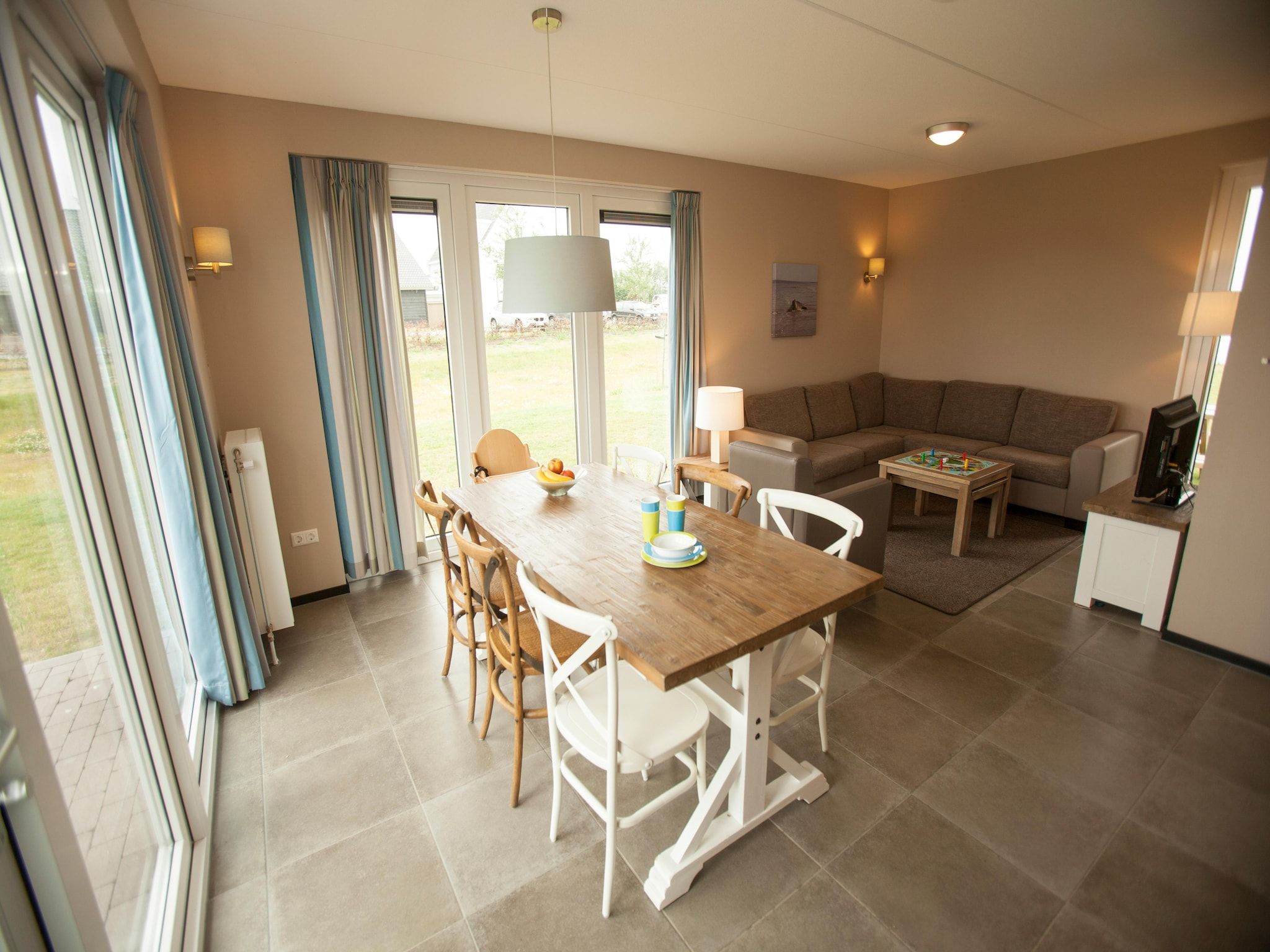 De woonkamer van Strand Resort Nieuwvliet-Bad 9 in Nieuwvliet