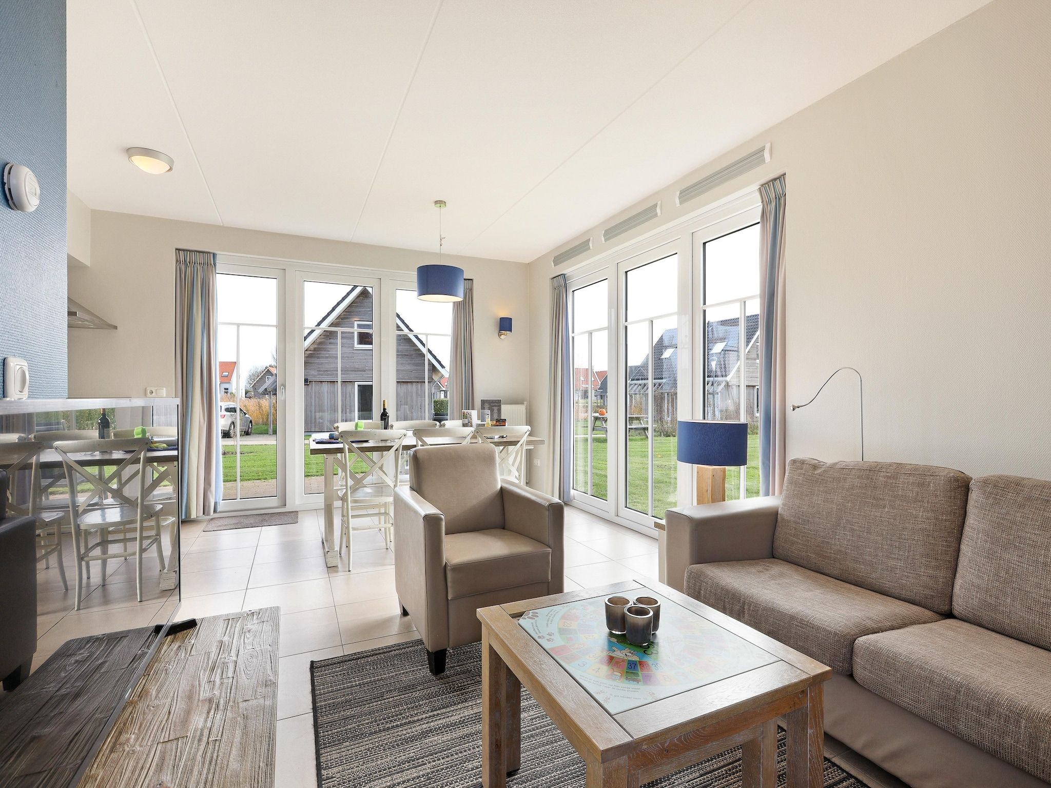 De woonkamer van Strand Resort Nieuwvliet-Bad 9 in Nieuwvliet