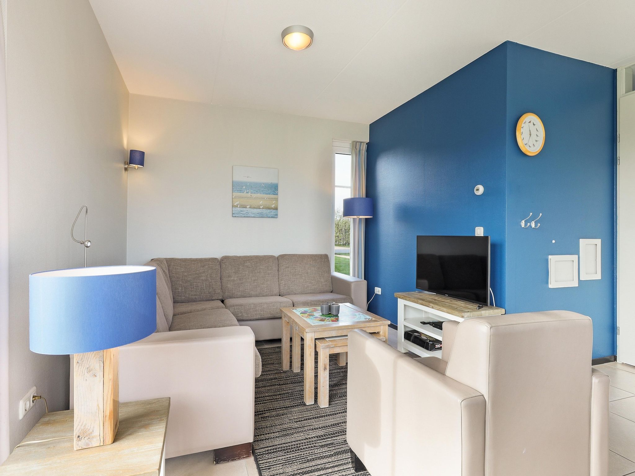 De woonkamer van Strand Resort Nieuwvliet-Bad 9 in Nieuwvliet