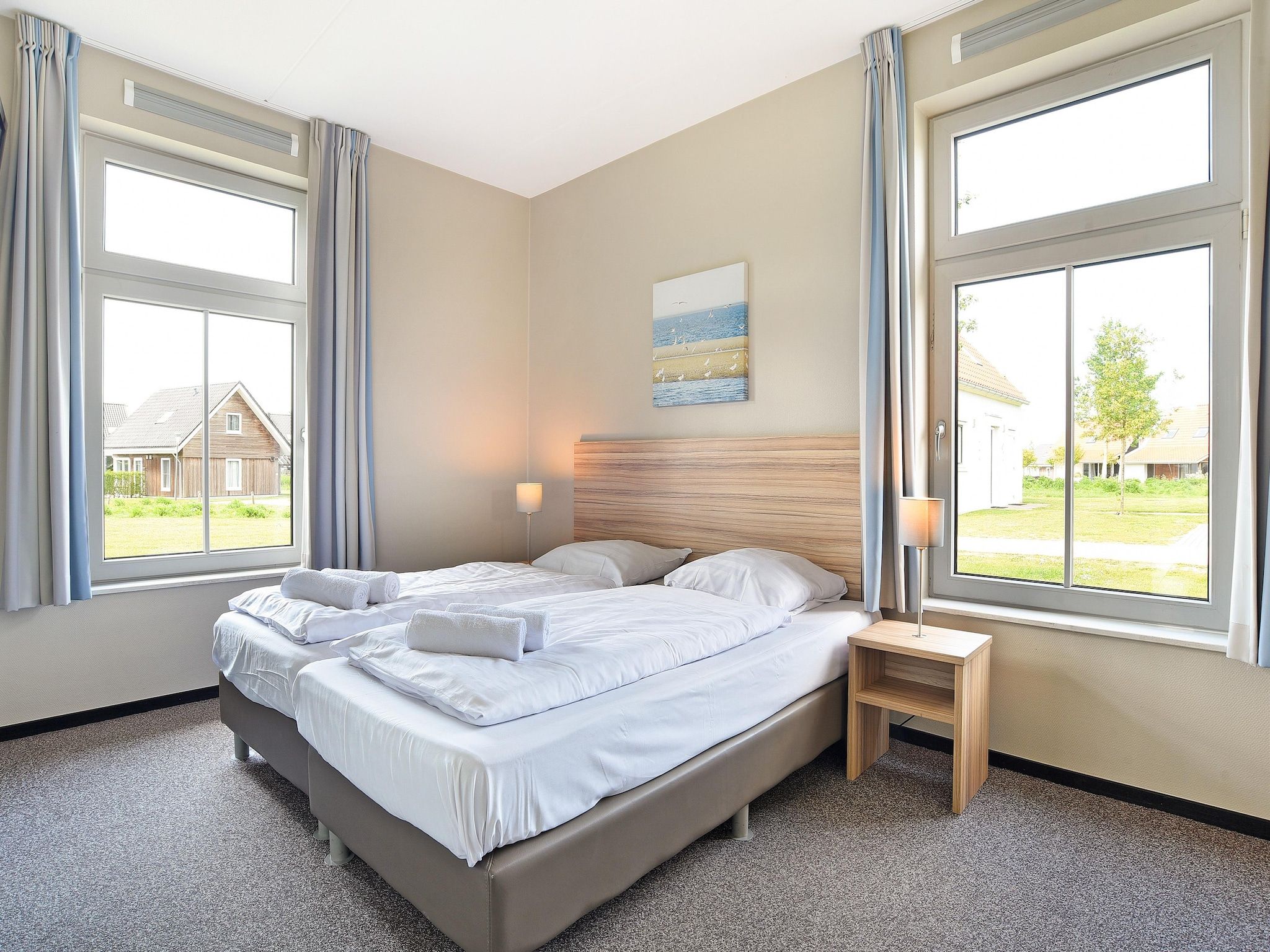 Een slaapkamer van Strand Resort Nieuwvliet-Bad 10 in Nieuwvliet