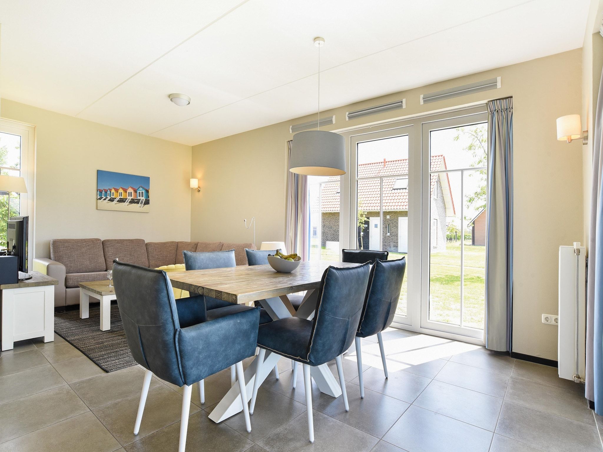 De woonkamer van Strand Resort Nieuwvliet-Bad 10 in Nieuwvliet