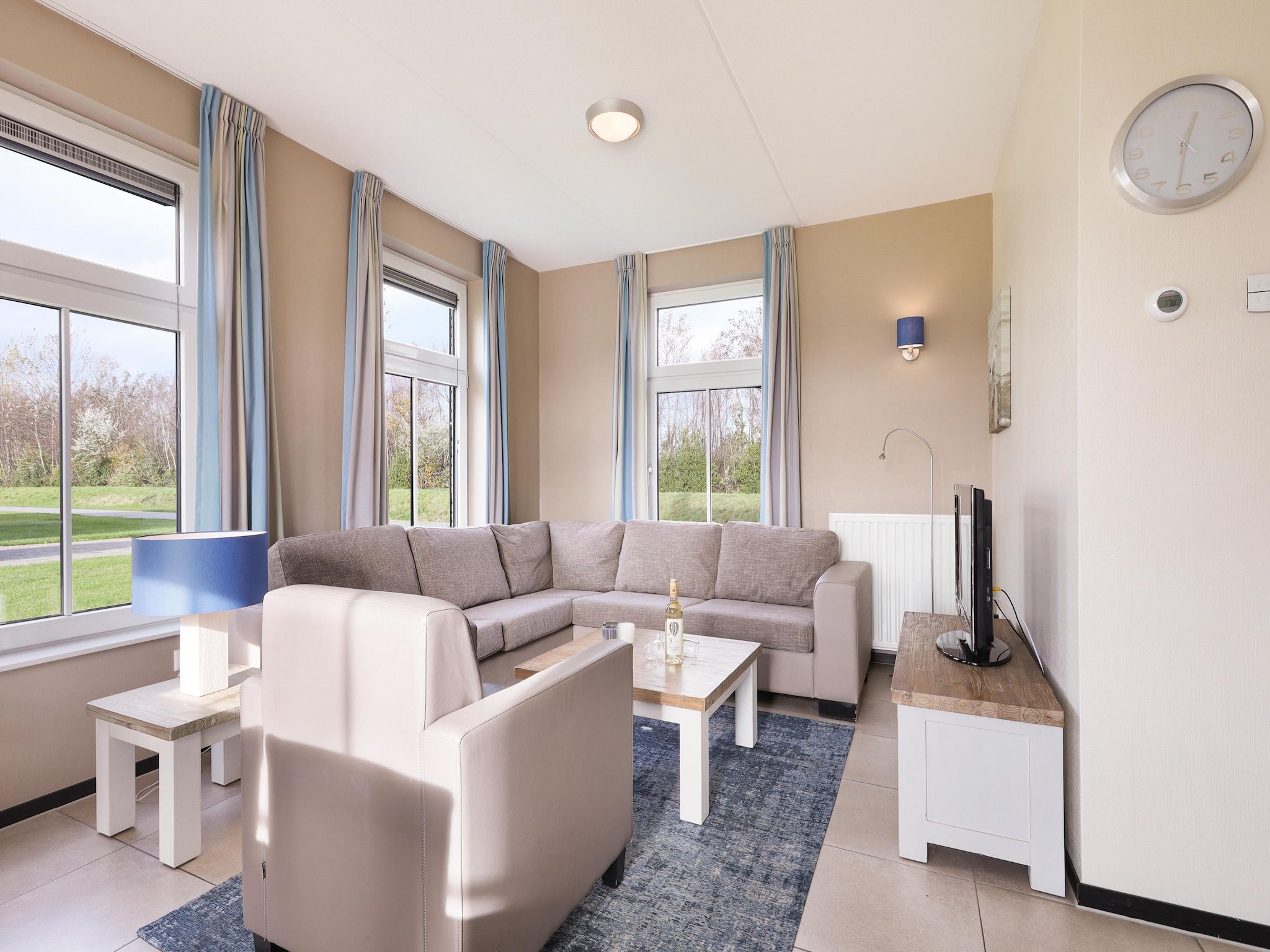 De woonkamer van Strand Resort Nieuwvliet-Bad 11 in Nieuwvliet