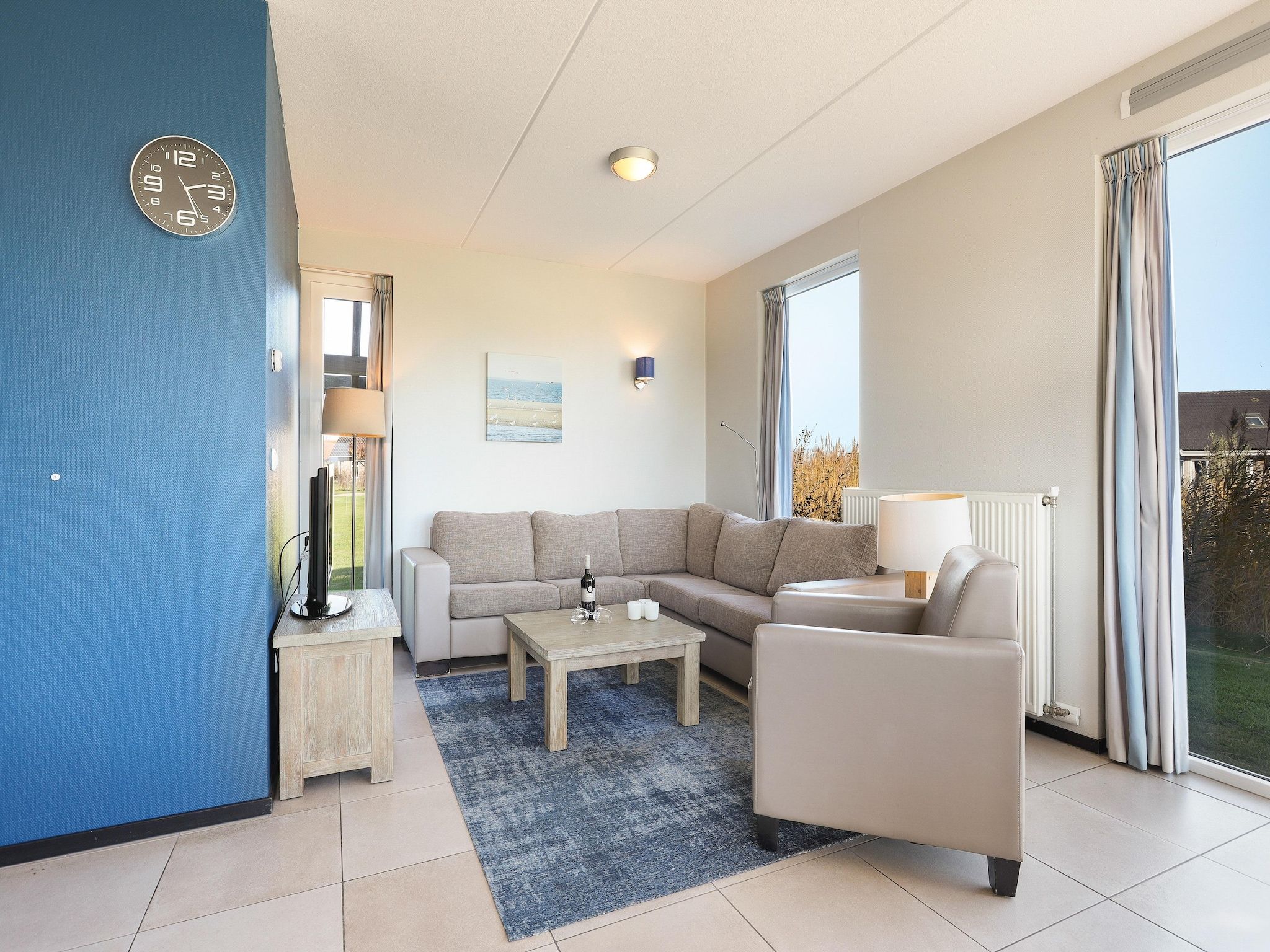 De woonkamer van Strand Resort Nieuwvliet-Bad 11 in Nieuwvliet