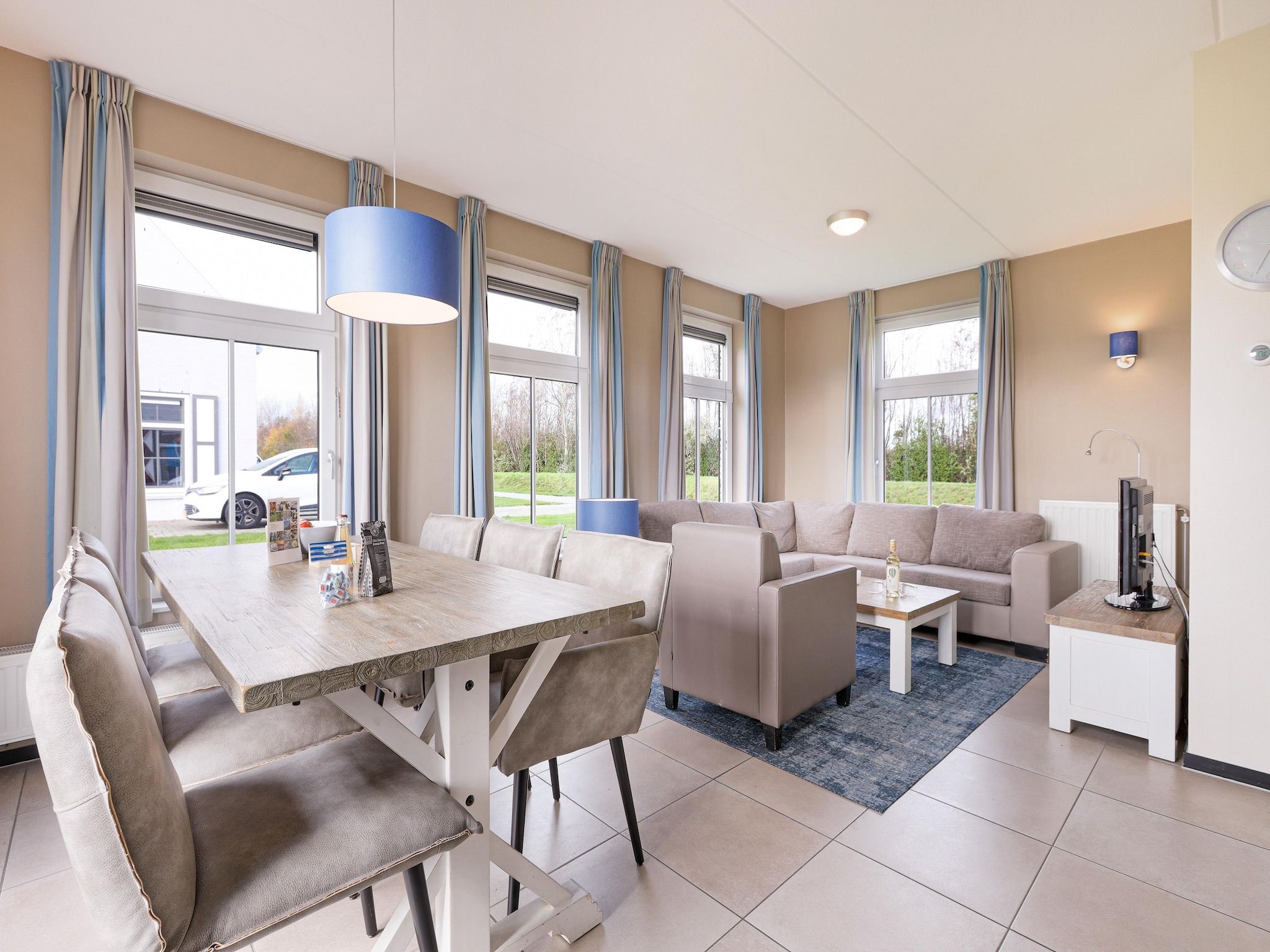 De woonkamer van Strand Resort Nieuwvliet-Bad 11 in Nieuwvliet