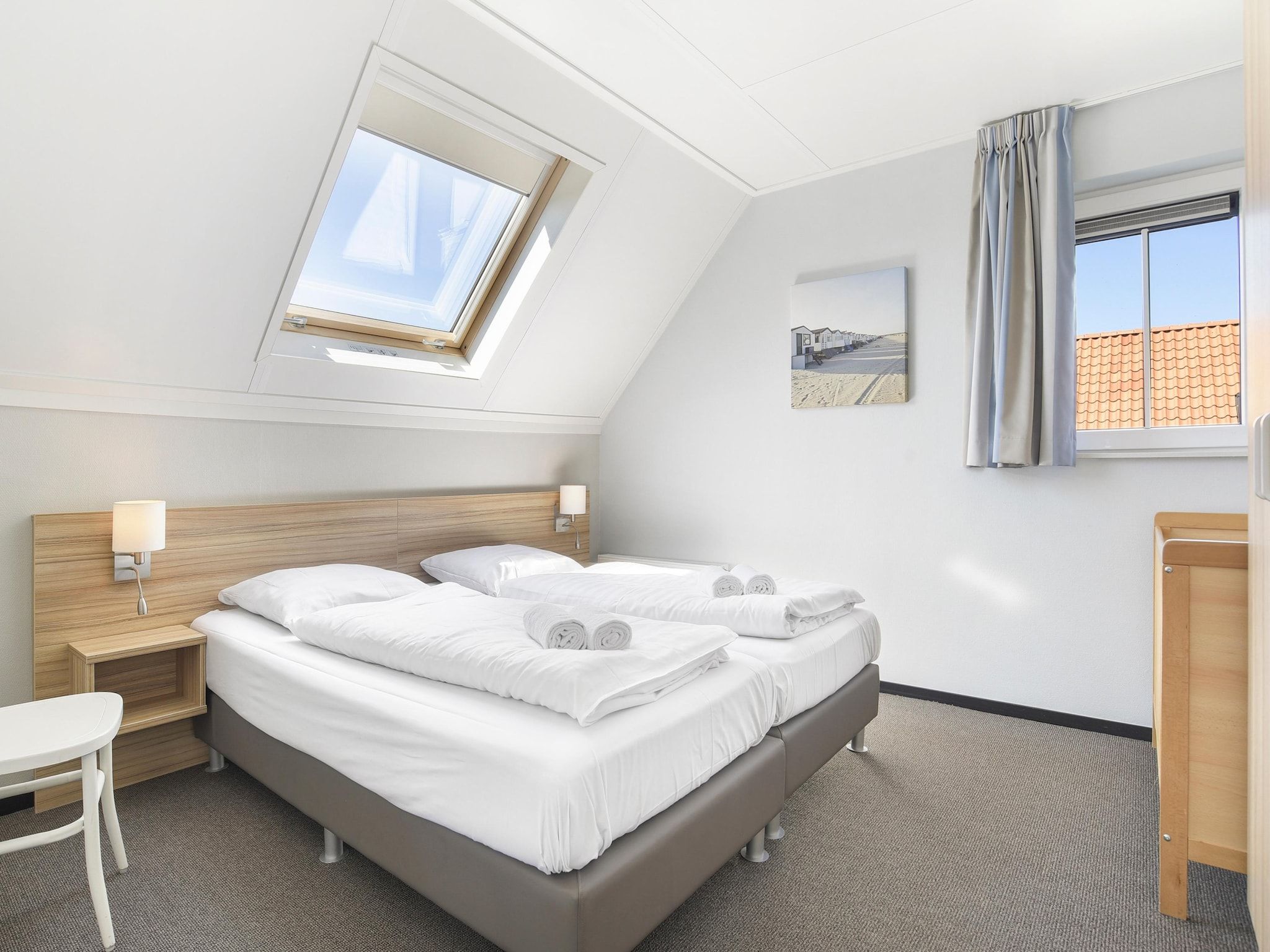 Een slaapkamer van Strand Resort Nieuwvliet-Bad 13 in Nieuwvliet