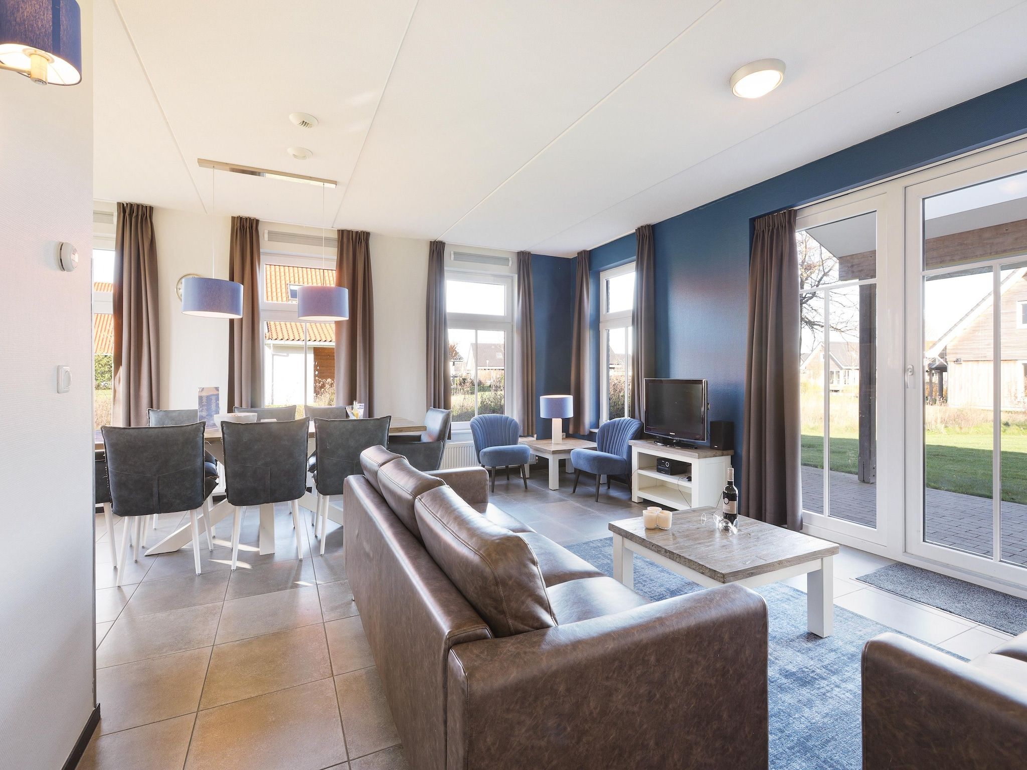 De woonkamer van Strand Resort Nieuwvliet-Bad 13 in Nieuwvliet