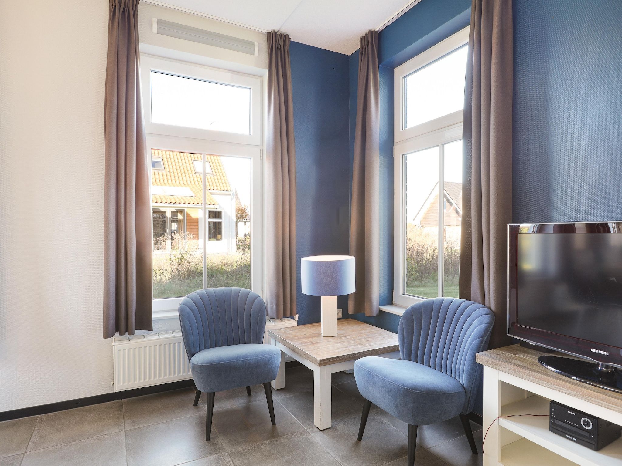 De woonkamer van Strand Resort Nieuwvliet-Bad 13 in Nieuwvliet