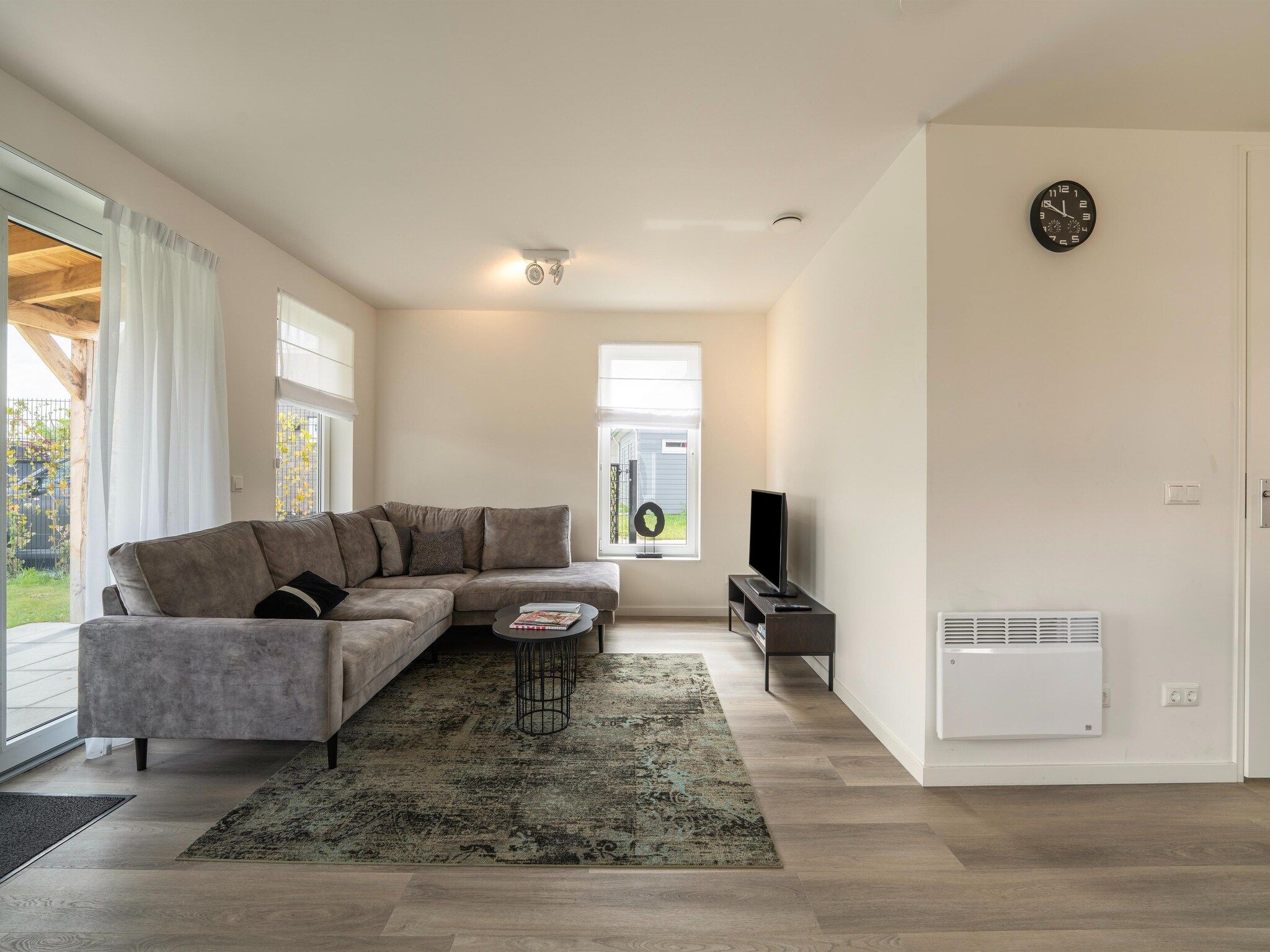 De woonkamer van Kuifduiker 115 in Simonshaven