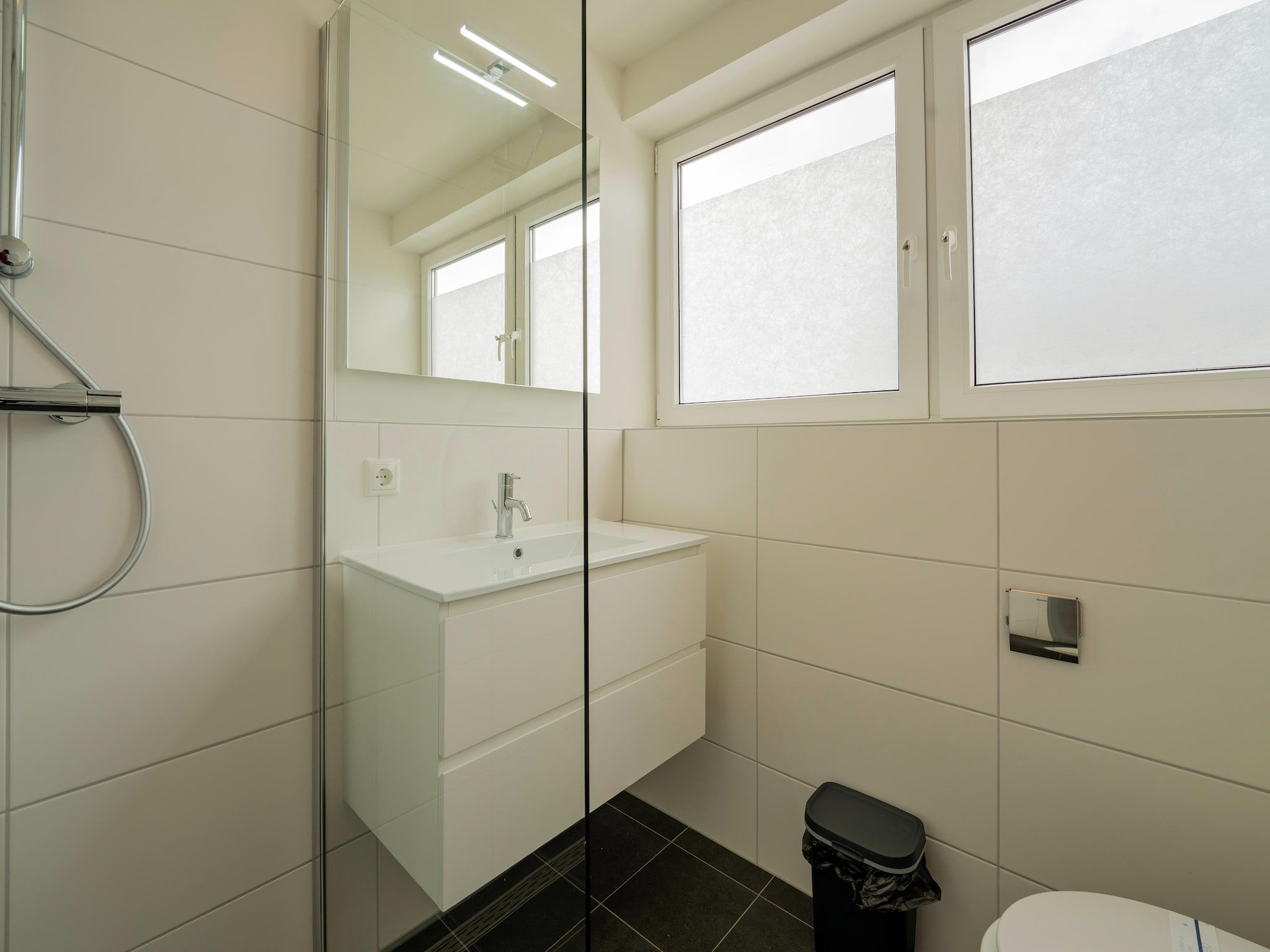 De badkamer van Kuifduiker 115 in Simonshaven