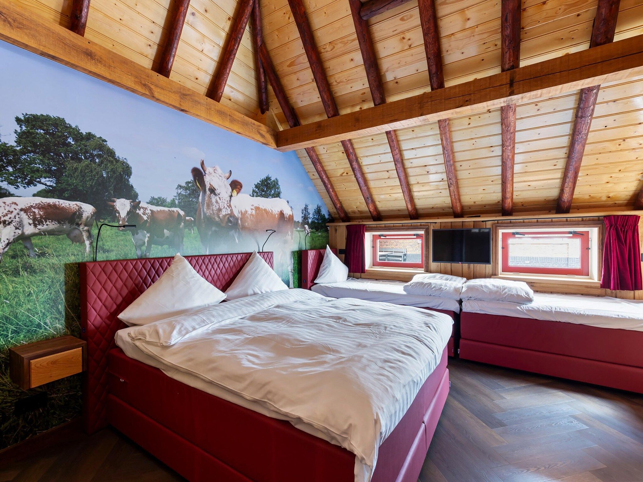 Een slaapkamer van Oane's Huske in Jistrum / Skûlenboarch