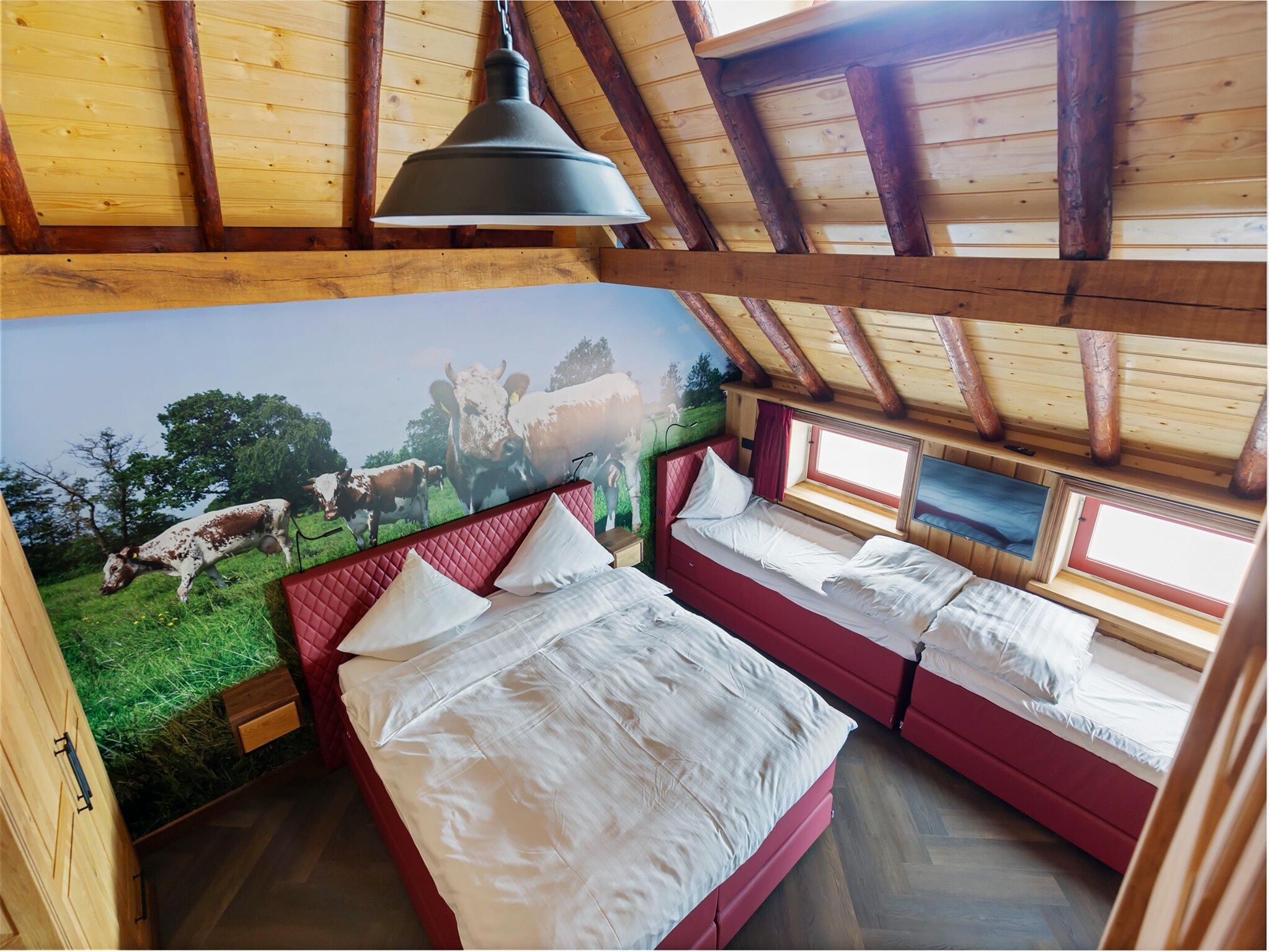 Een slaapkamer van Oane's Huske in Jistrum / Skûlenboarch