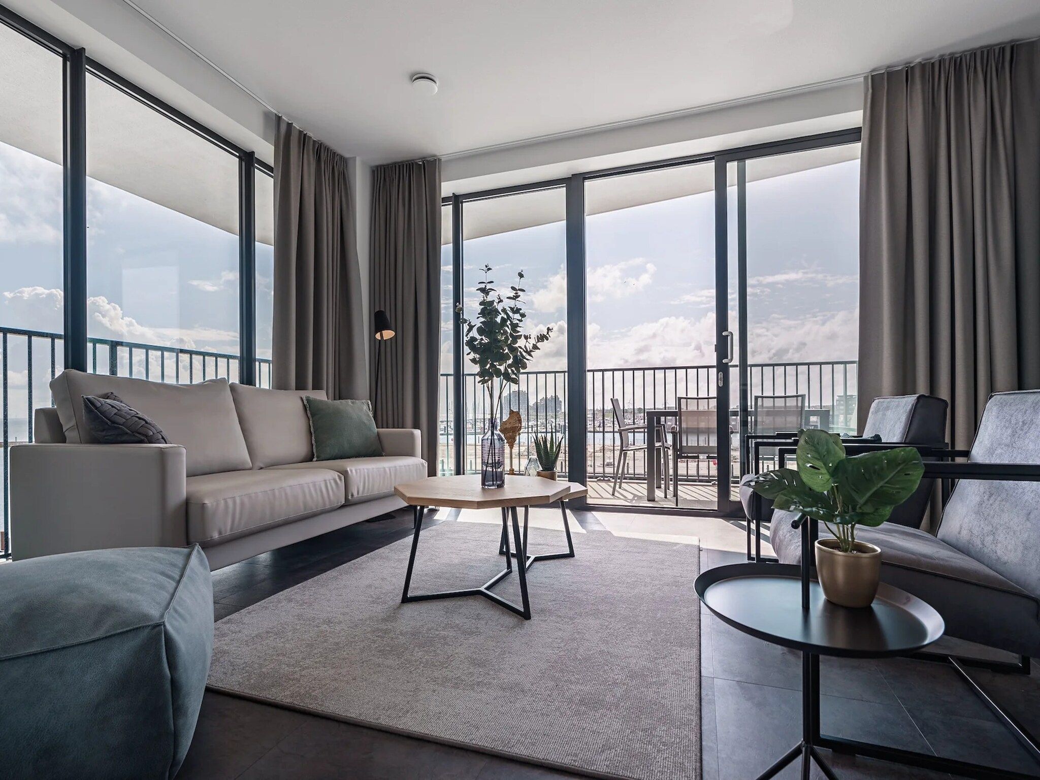 De woonkamer van Breskens Apartments & Penthouses 10 in Breskens