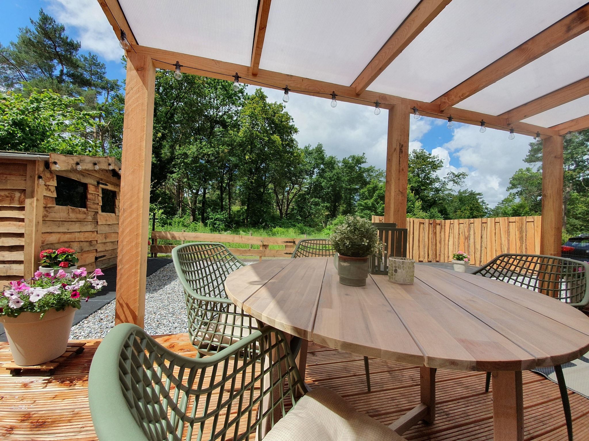 Het uitzicht vanaf Lodge David in Hattemerbroek