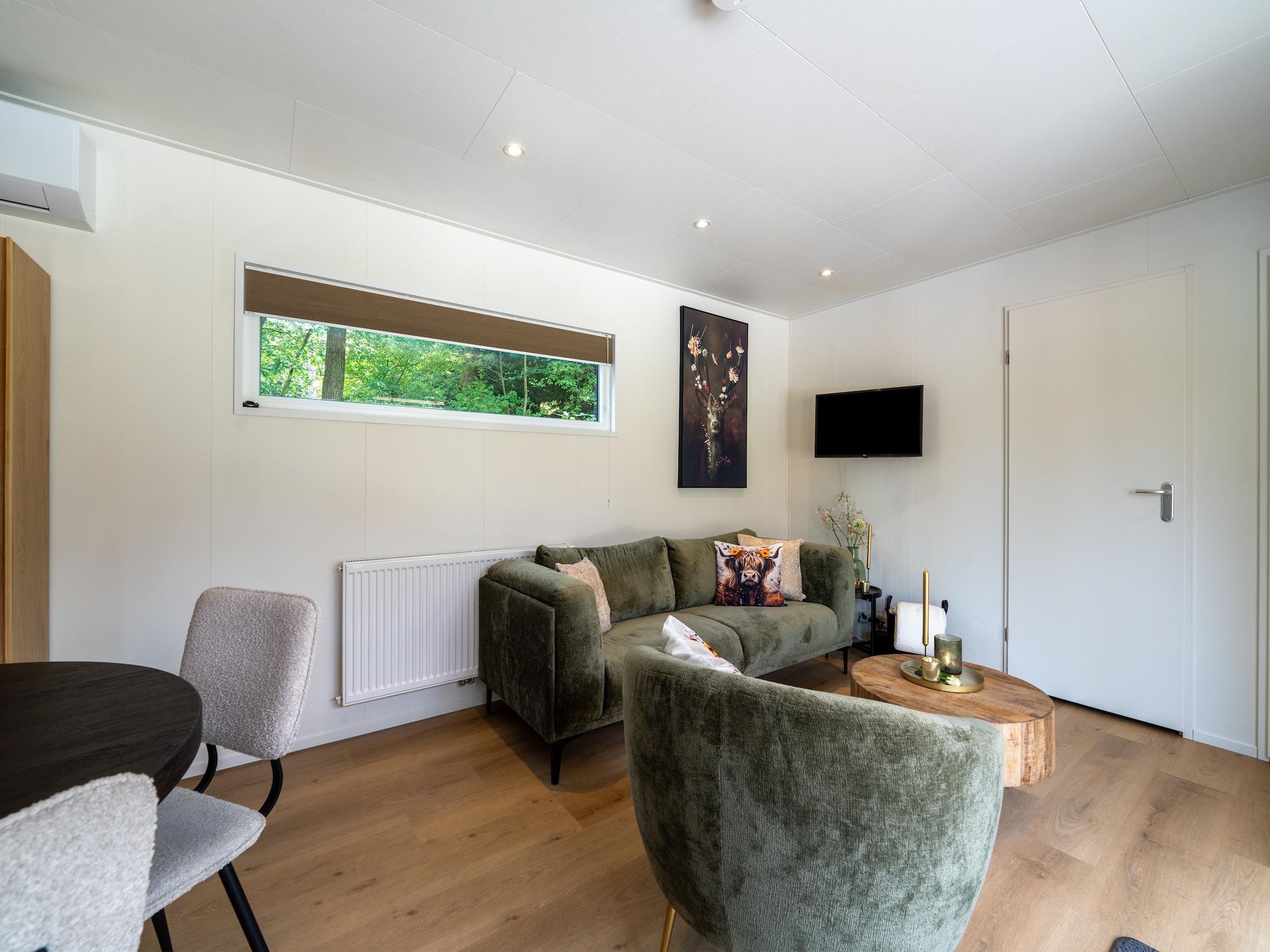 De woonkamer van Lodge David in Hattemerbroek