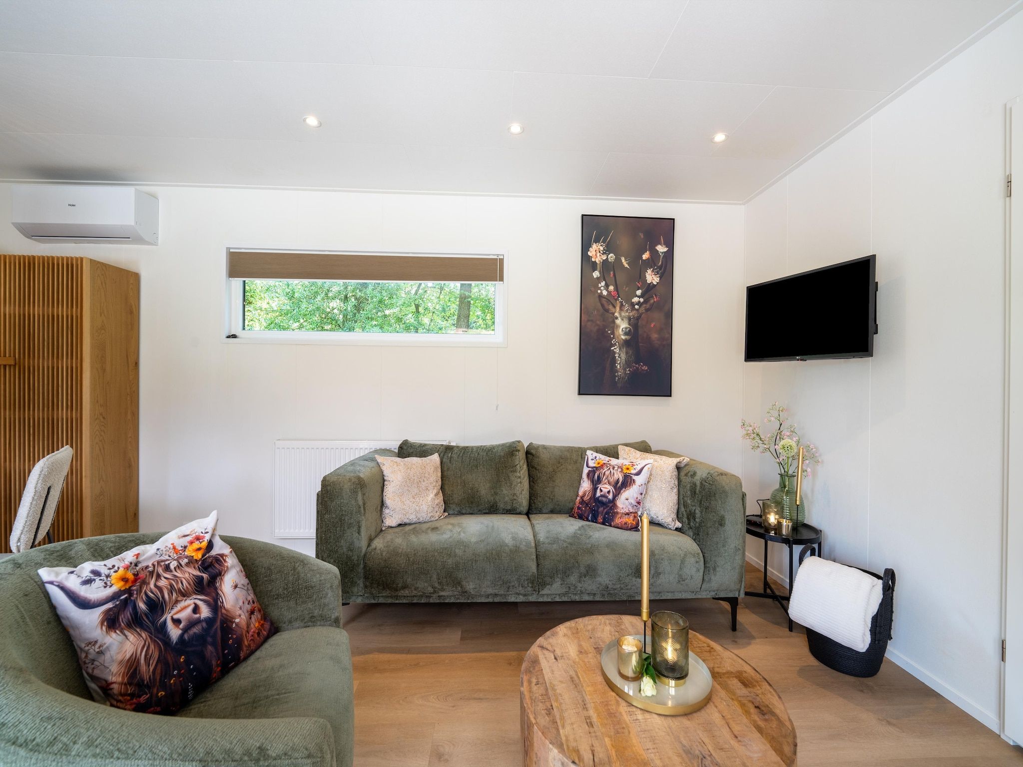 De woonkamer van Lodge David in Hattemerbroek