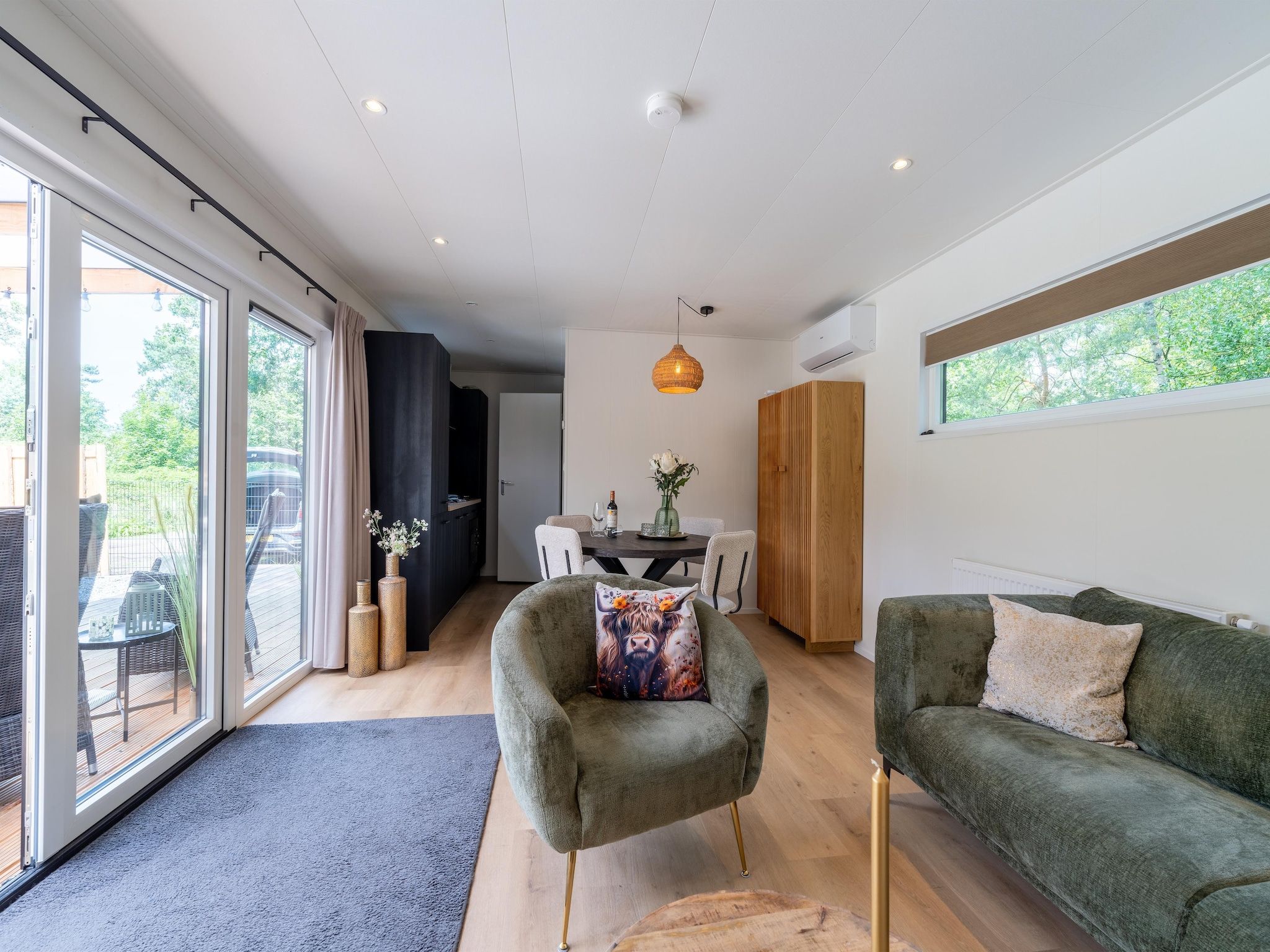 De woonkamer van Lodge David in Hattemerbroek